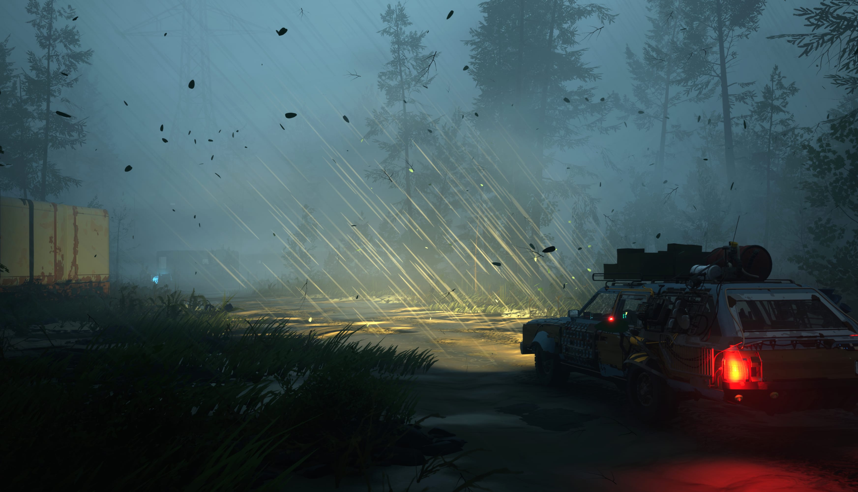 Pacific Drive Game Mysterious Drive in Misty Forest wallpapers HD quality