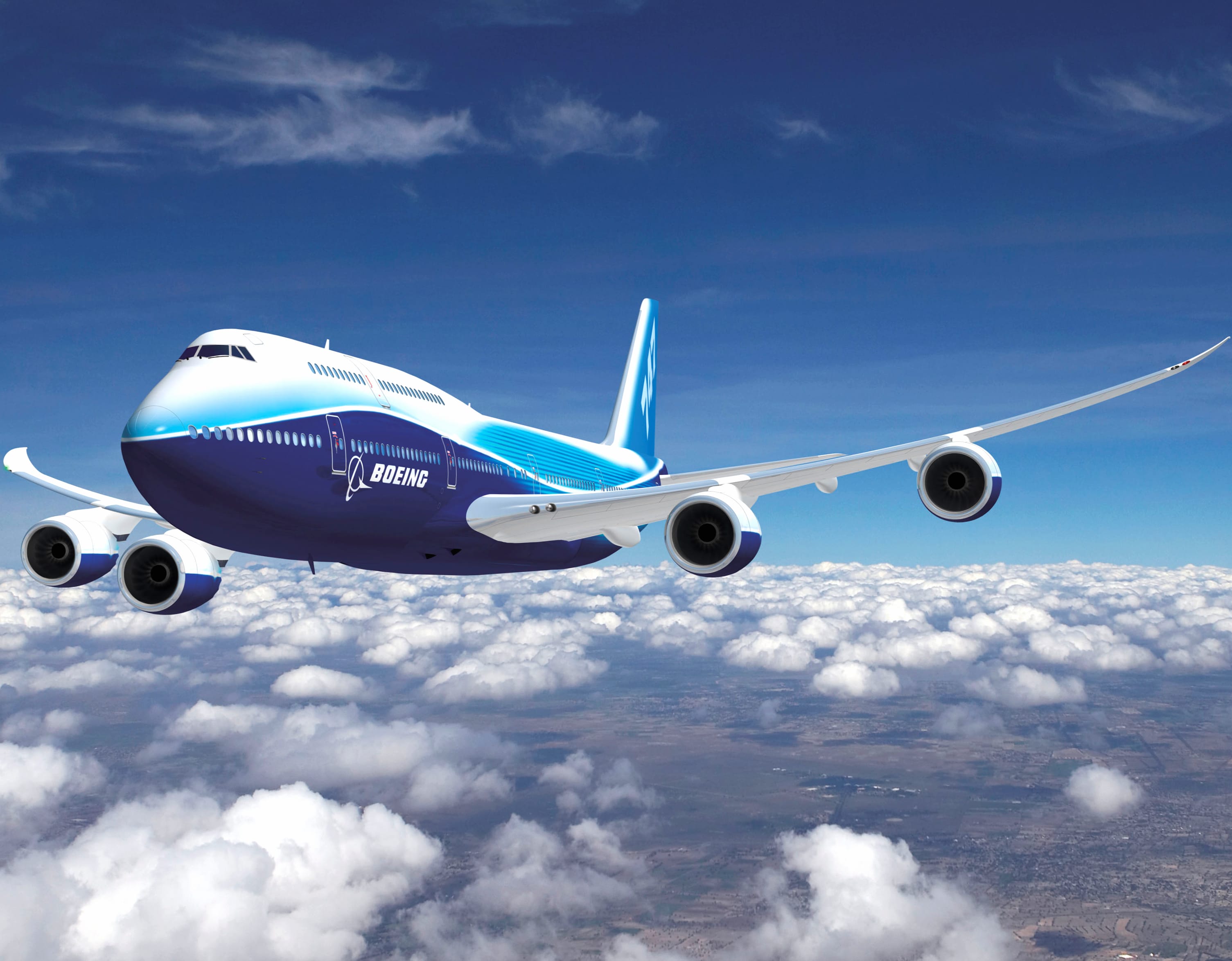 Passenger Plane Boeing Cloud Aircraft Vehicle Boeing 747 wallpapers HD quality