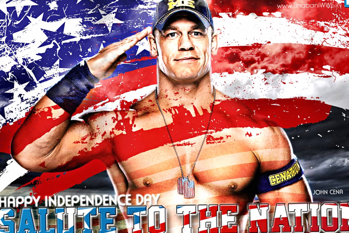 Patriotic Independence Day Salute Featuring Celebrity Wrestler wallpapers HD quality