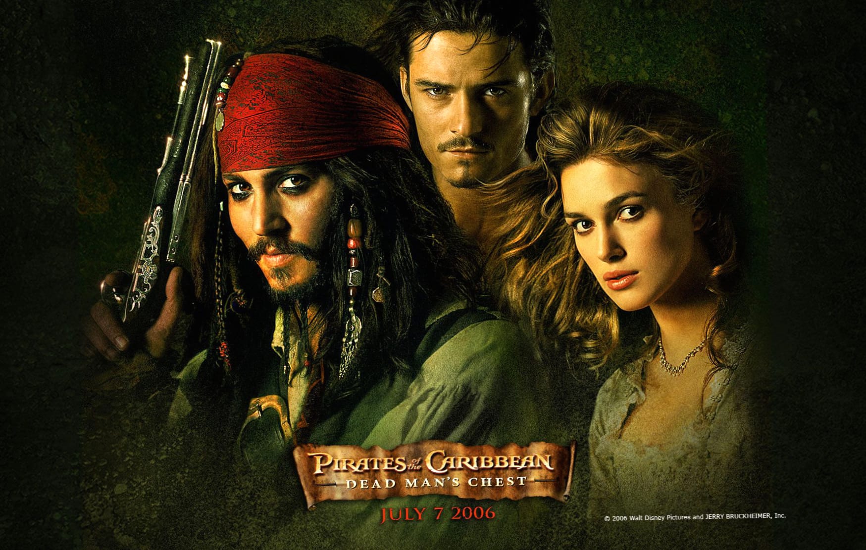 Pirates of the Caribbean - Iconic Trio at 1024 x 1024 iPad size wallpapers HD quality