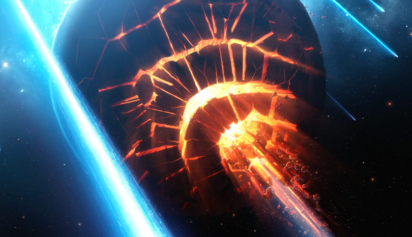 Planet Space Sci Fi Collision wallpapers HD quality