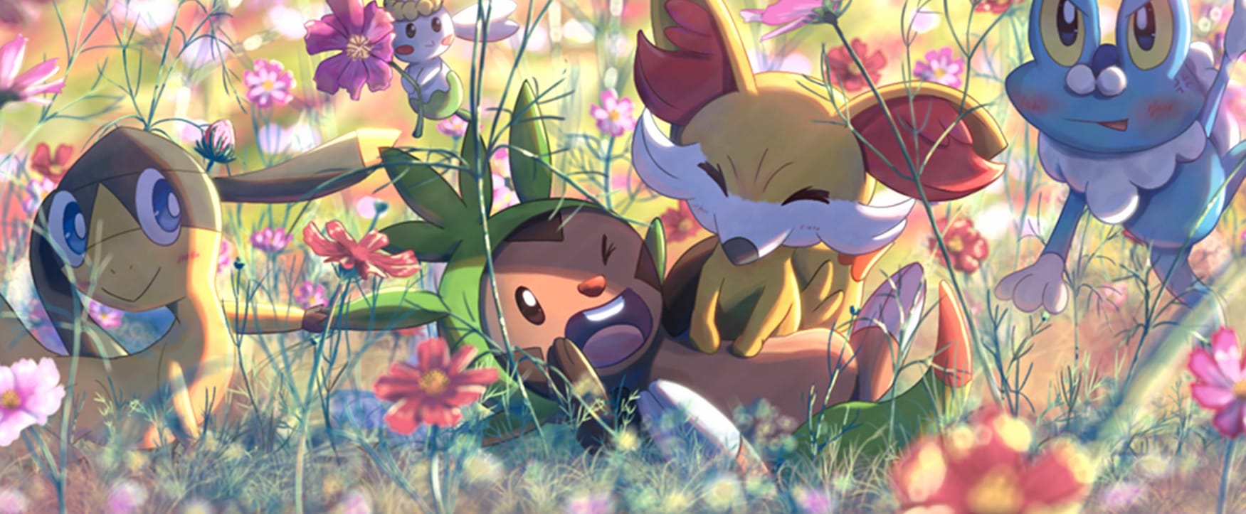 Pokémon Adventures in a Flower Field wallpapers HD quality