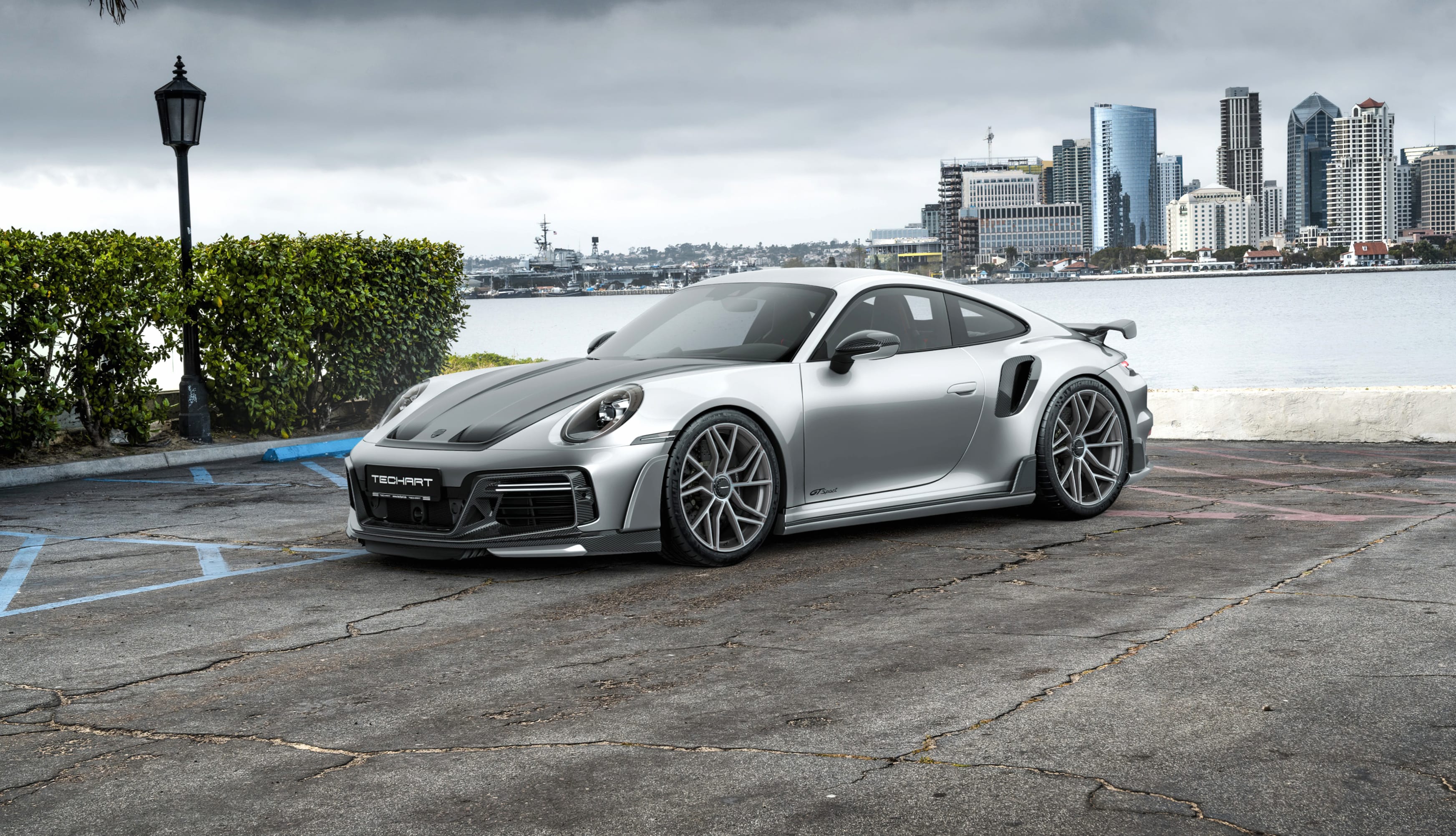 Porsche 911 Turbo S TechArt GTsport at 1024 x 1024 iPad size wallpapers HD quality