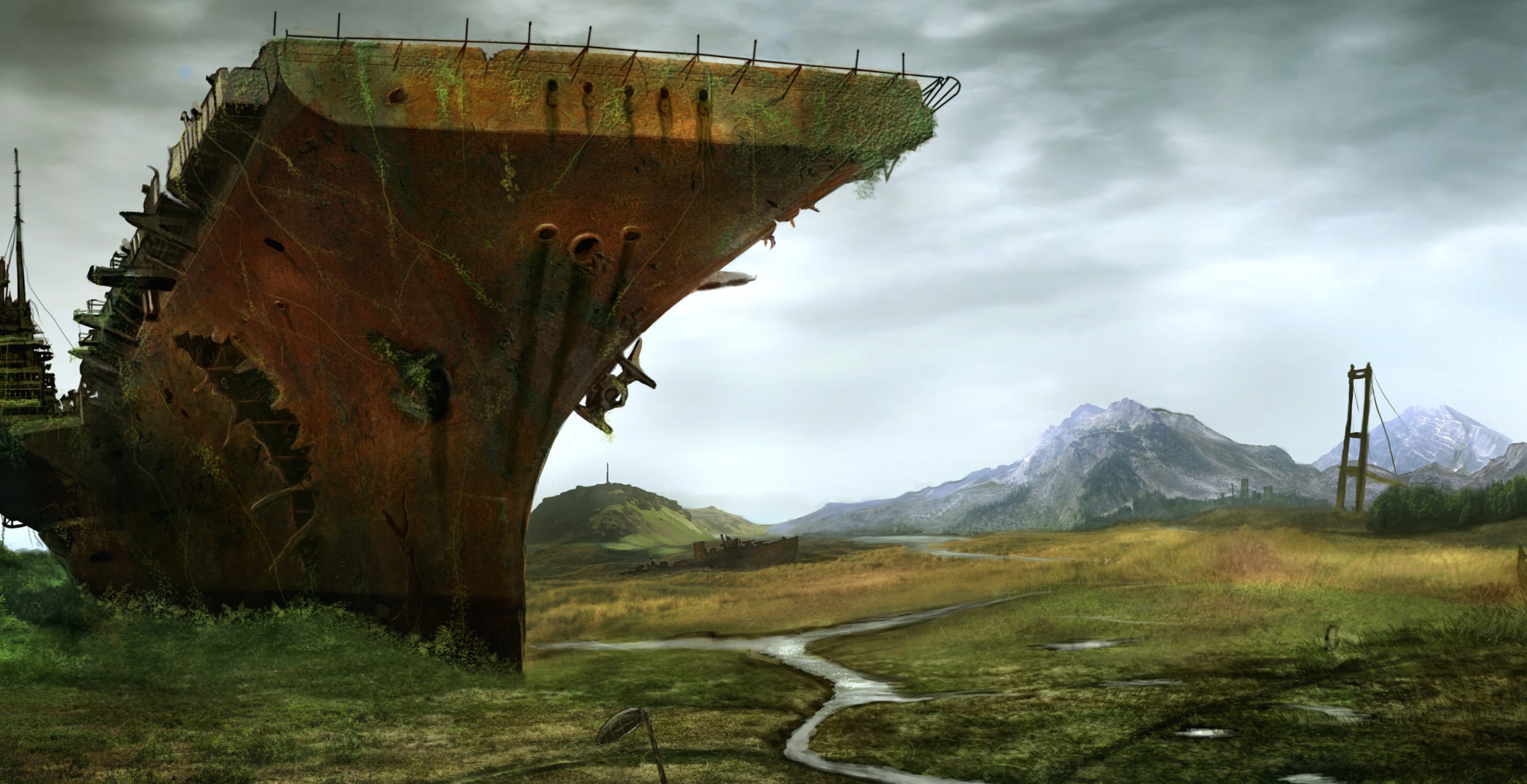 Post-Apocalyptic Wasteland - Sci-Fi at 640 x 1136 iPhone 5 size wallpapers HD quality