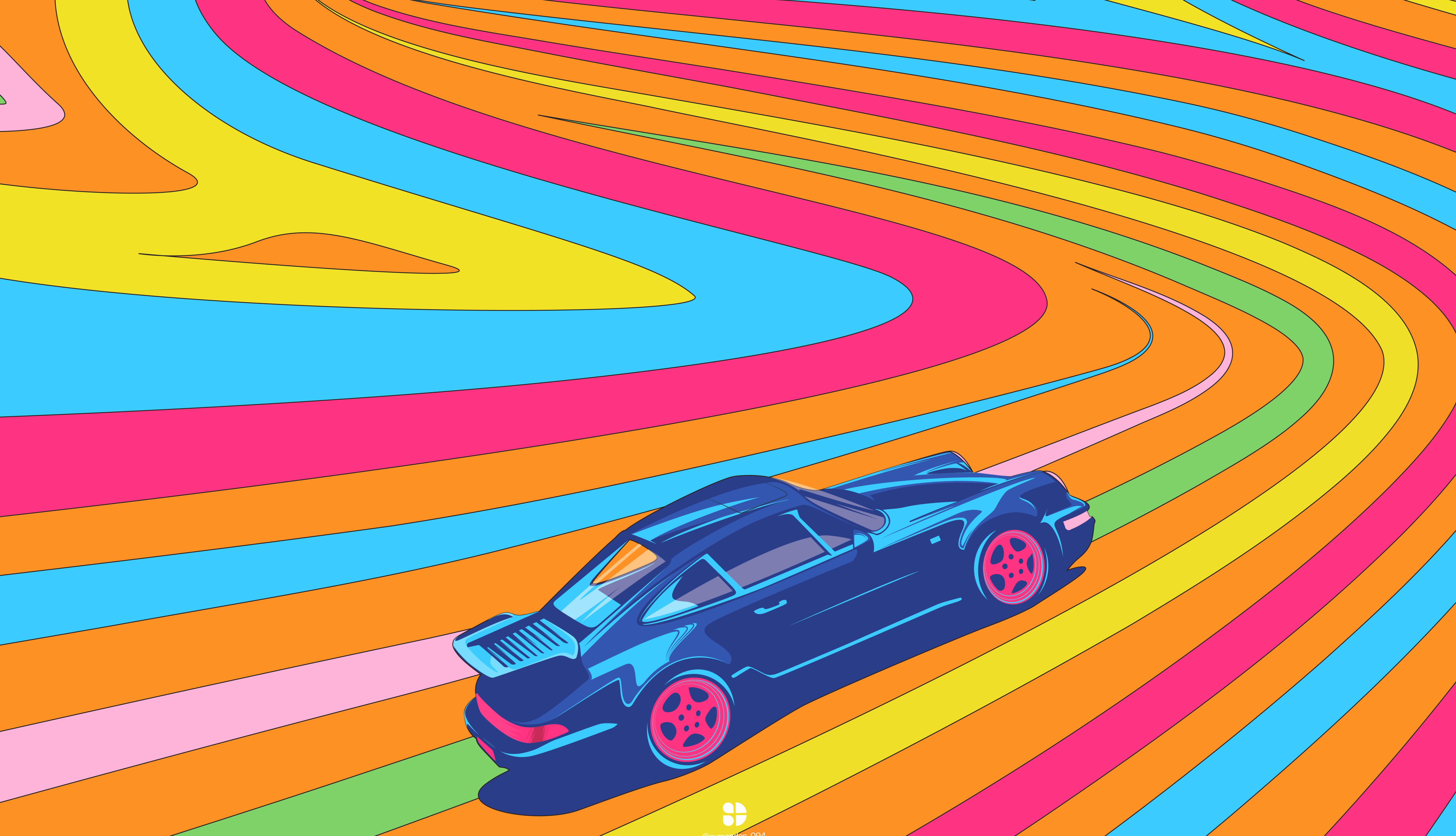 psychedelic porsche wallpaper at 1024 x 768 size wallpapers HD quality