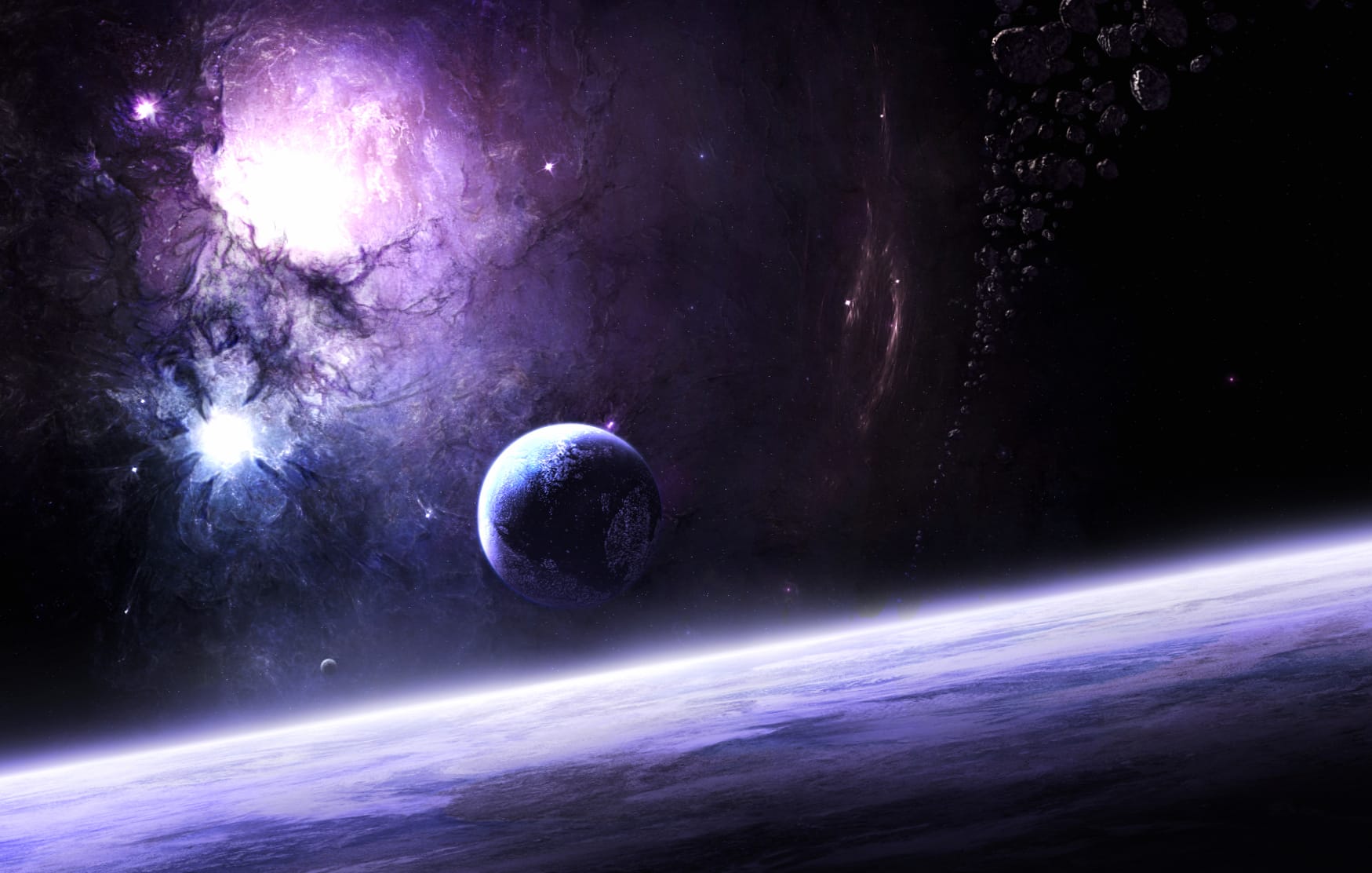 Purple Cosmic Dream - HD Sci-Fi Wallpaper wallpapers HD quality