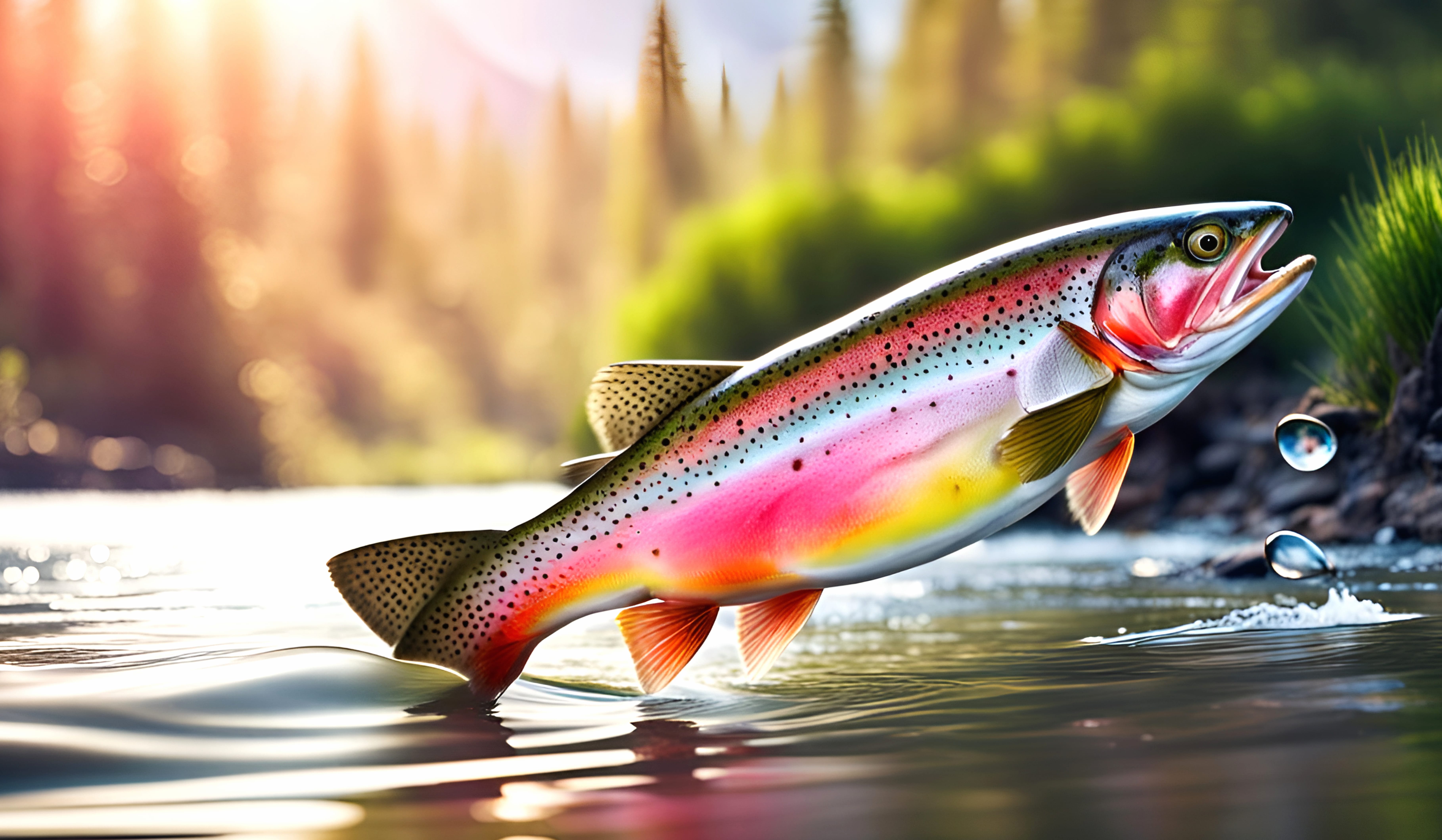 Rainbow Trout River wallpapers HD quality