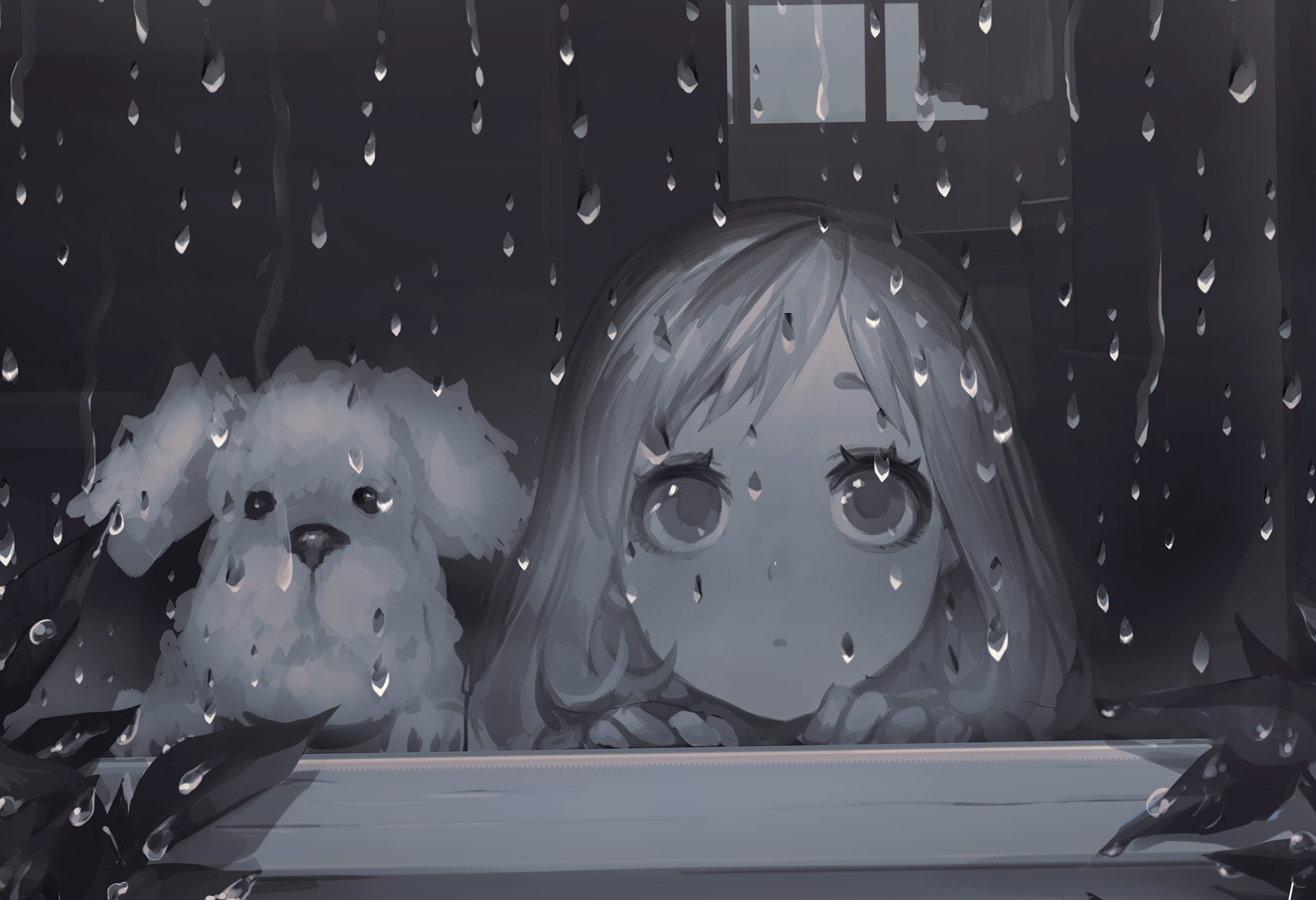 Rainy Day Anime - at 1334 x 750 iPhone 7 size wallpapers HD quality