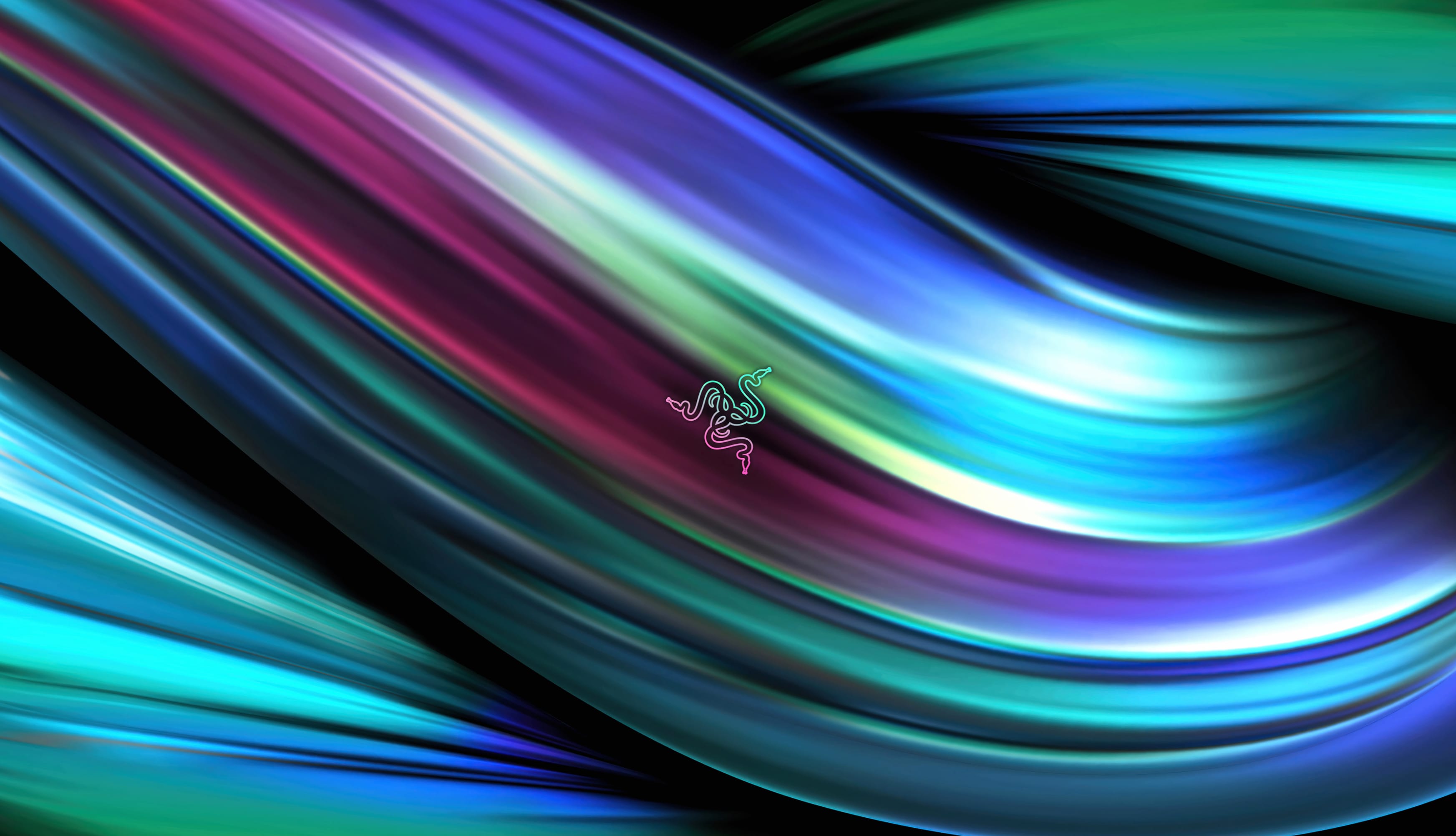 Razer-Inspired Abstract Tech Swirl at 1024 x 1024 iPad size wallpapers HD quality