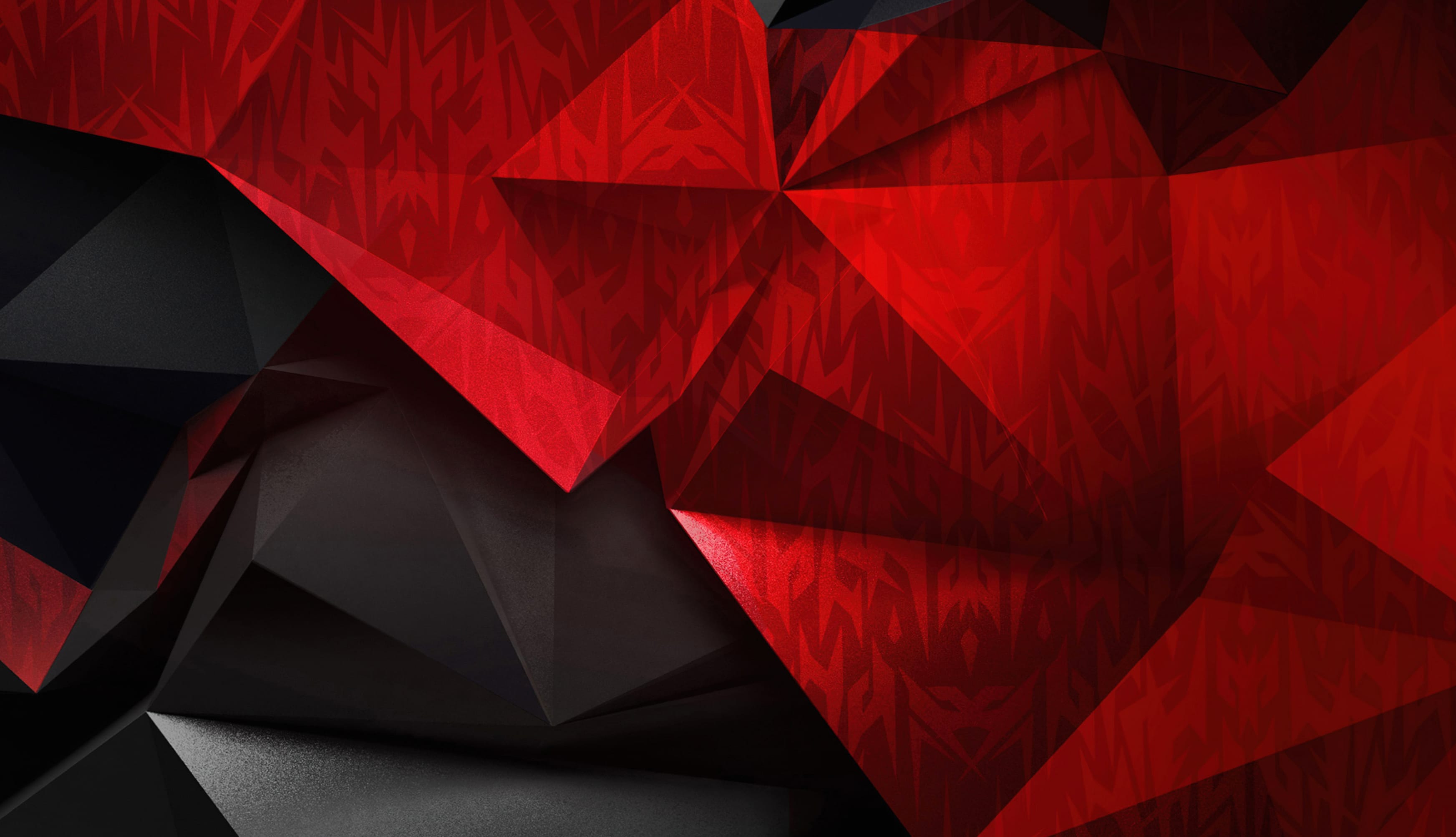 Red abstract Polygonal wallpapers HD quality