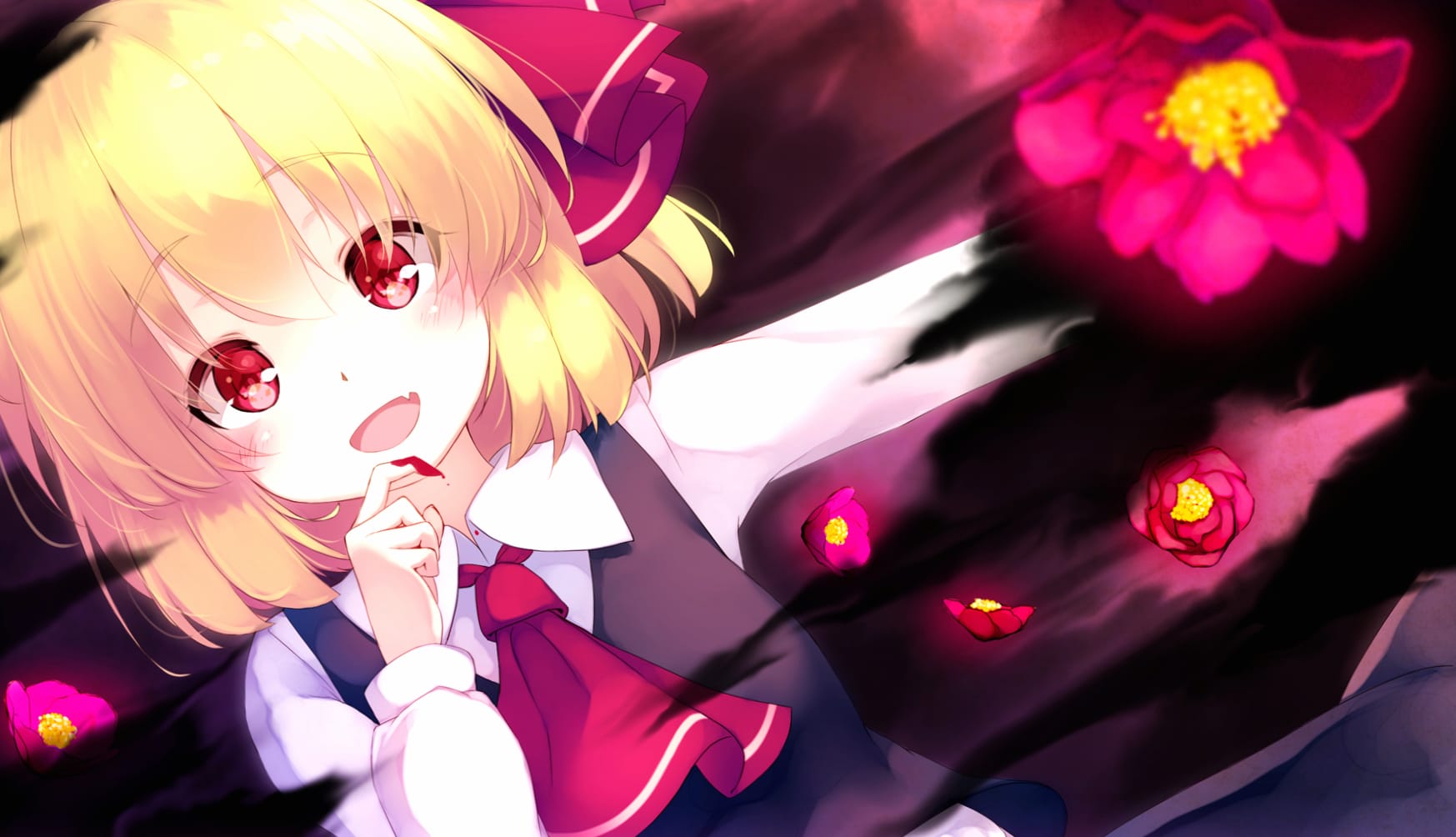 Red Eyes Flower Rumia (Touhou) Anime Touhou wallpapers HD quality