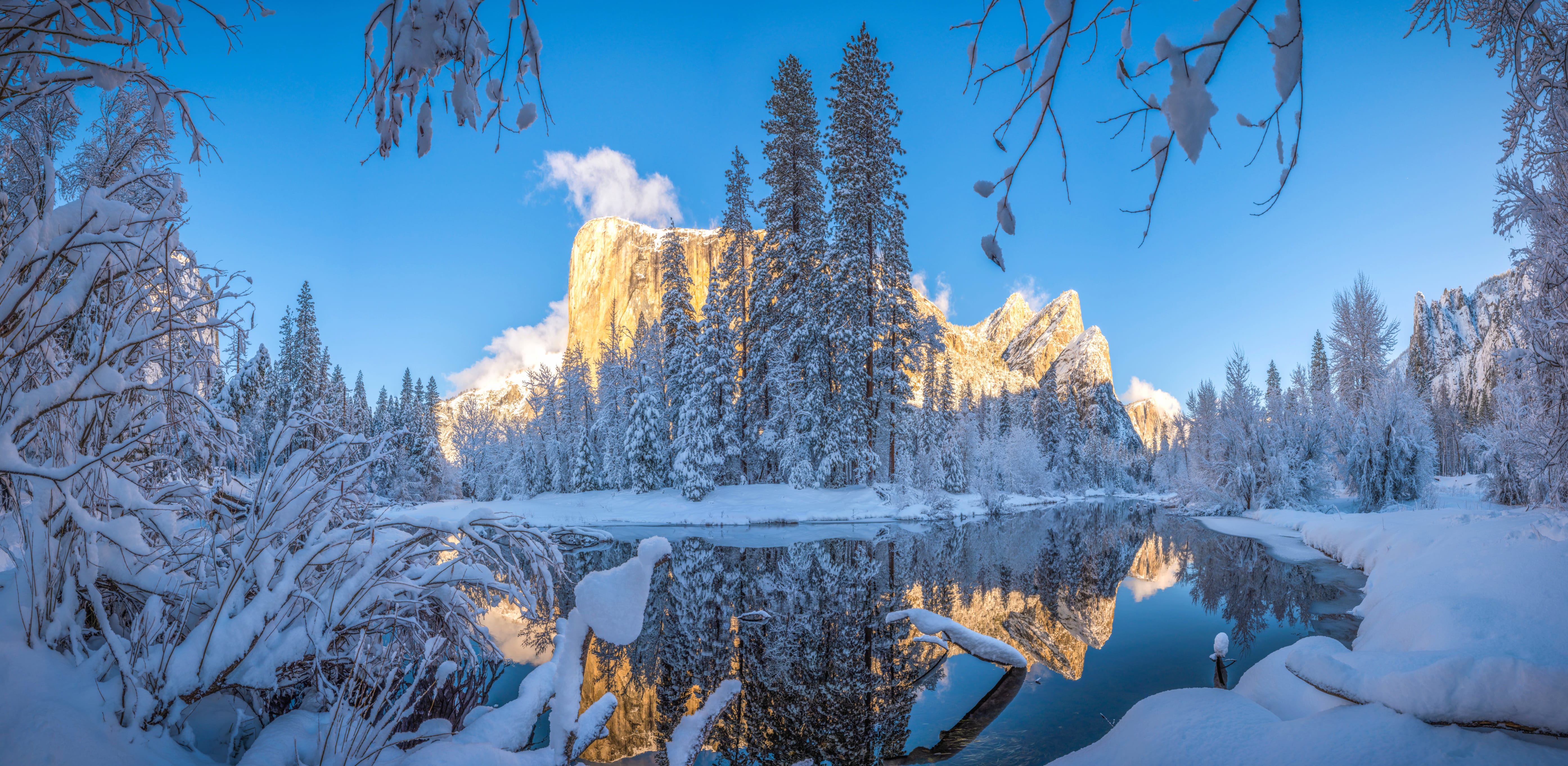 Reflection Nature Winter wallpapers HD quality