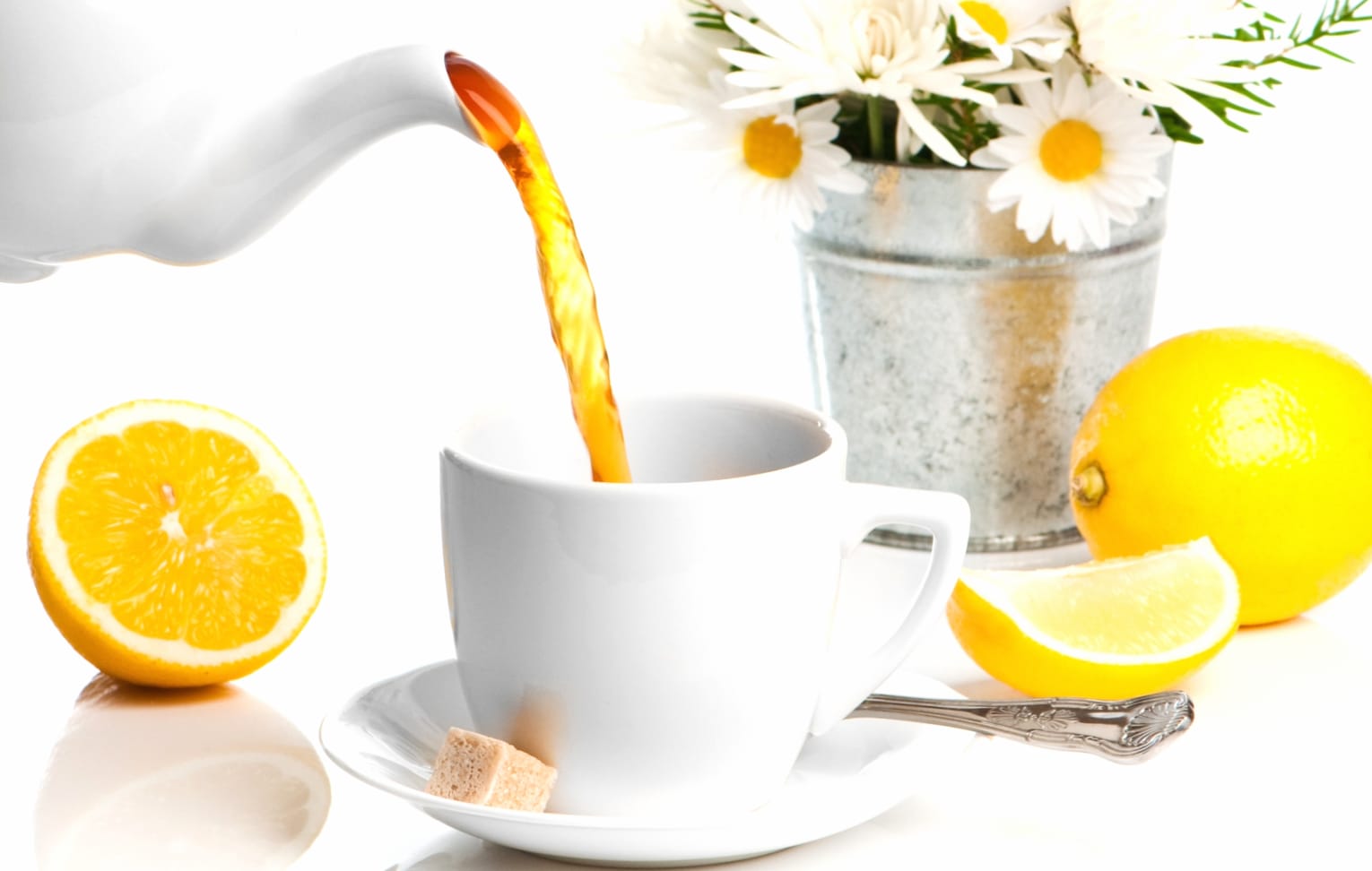 Refreshing Tea & Citrus Bliss - at 320 x 480 iPhone size wallpapers HD quality