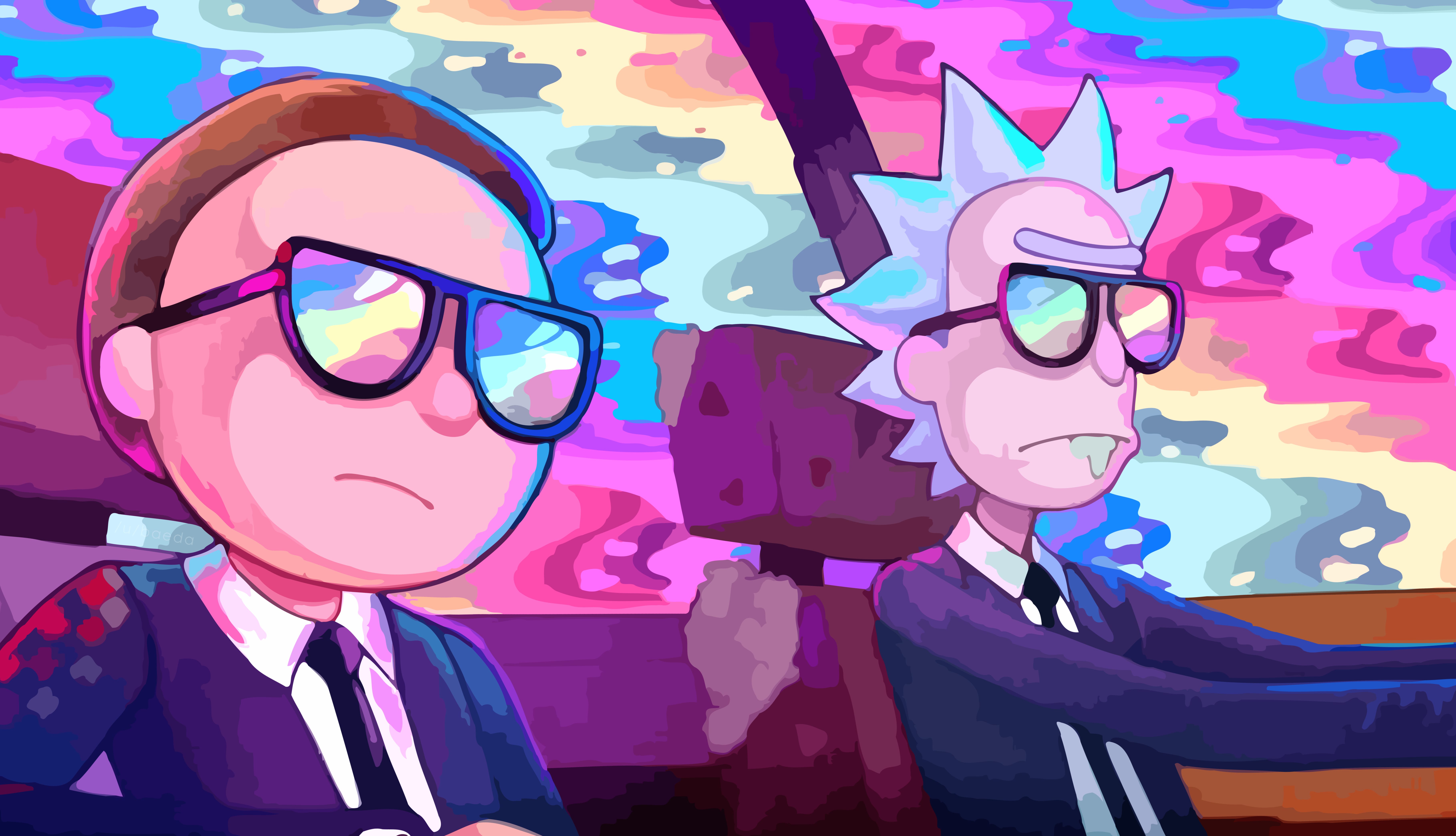 Rick and Morty Run the Jewels 8K Ultra at 2048 x 2048 iPad size wallpapers HD quality