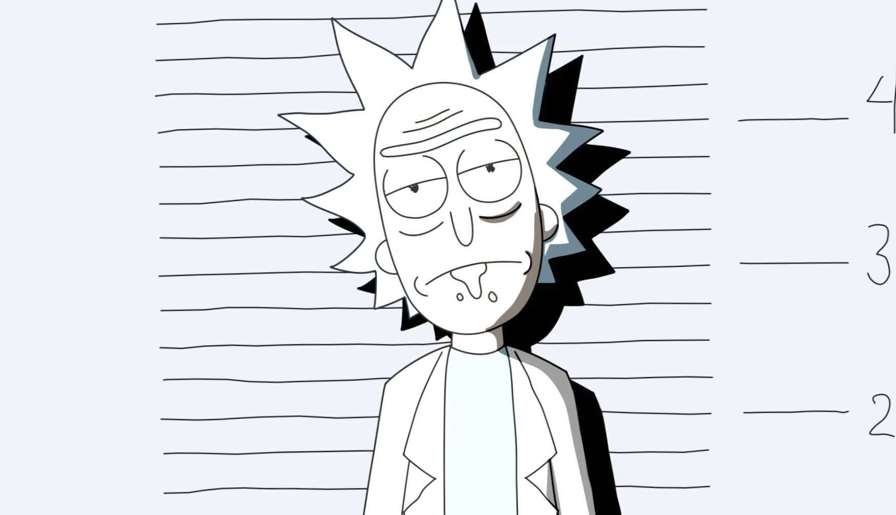 Rick Sanchez Mug Shot at 2048 x 2048 iPad size wallpapers HD quality