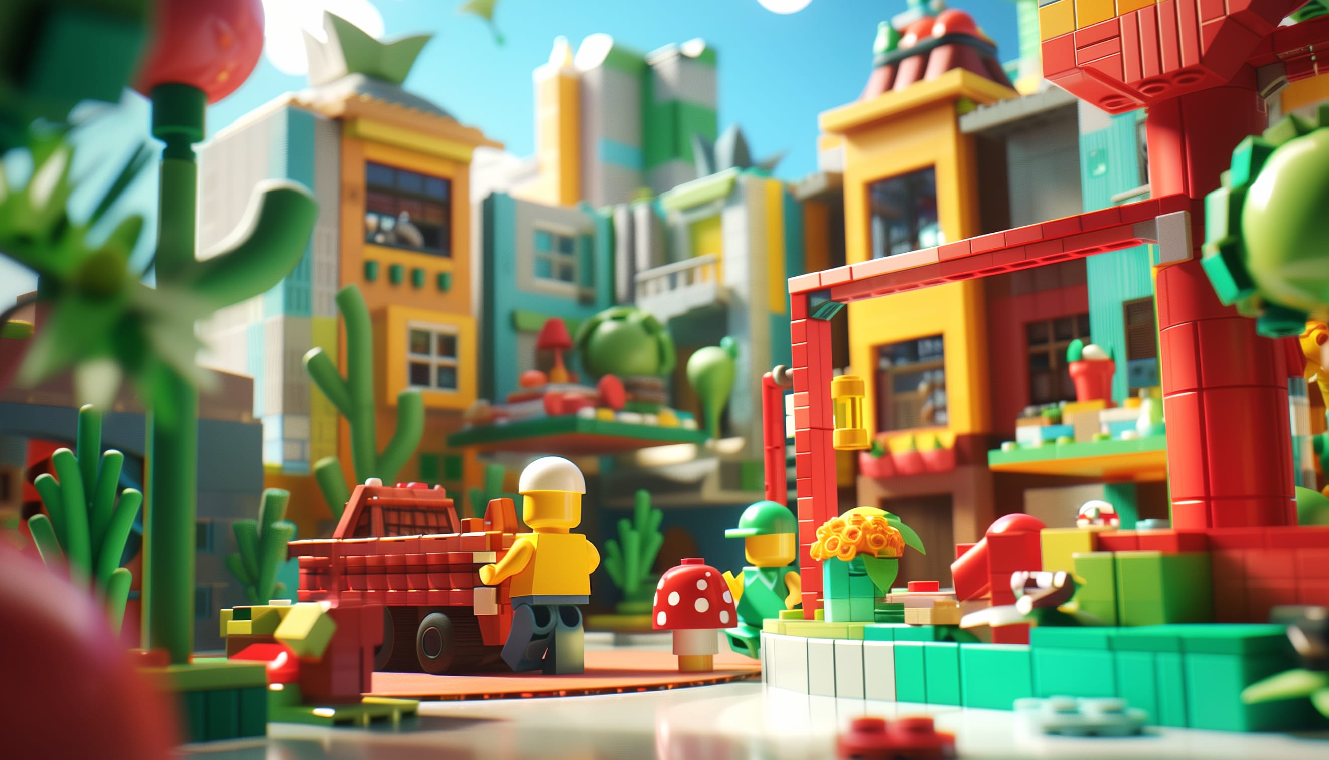 Roblox-Inspired Vibrant City HD Desktop Wallpaper at 1600 x 900 HD size wallpapers HD quality