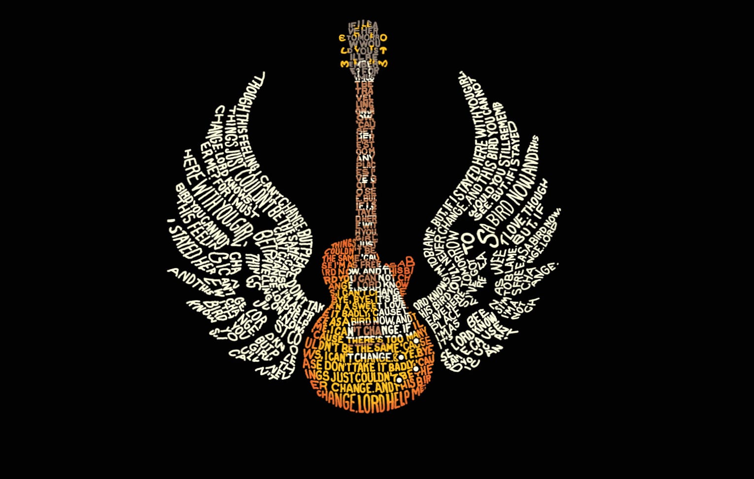 Rock Guitar Wings wallpapers HD quality