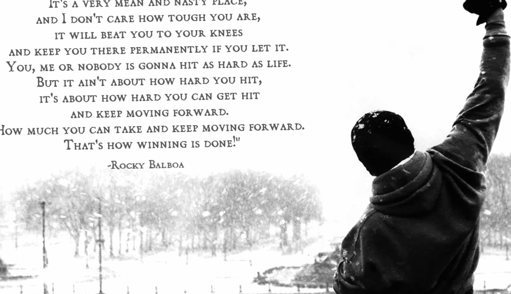 Rocky Balboa Motivational at 1600 x 1200 size wallpapers HD quality