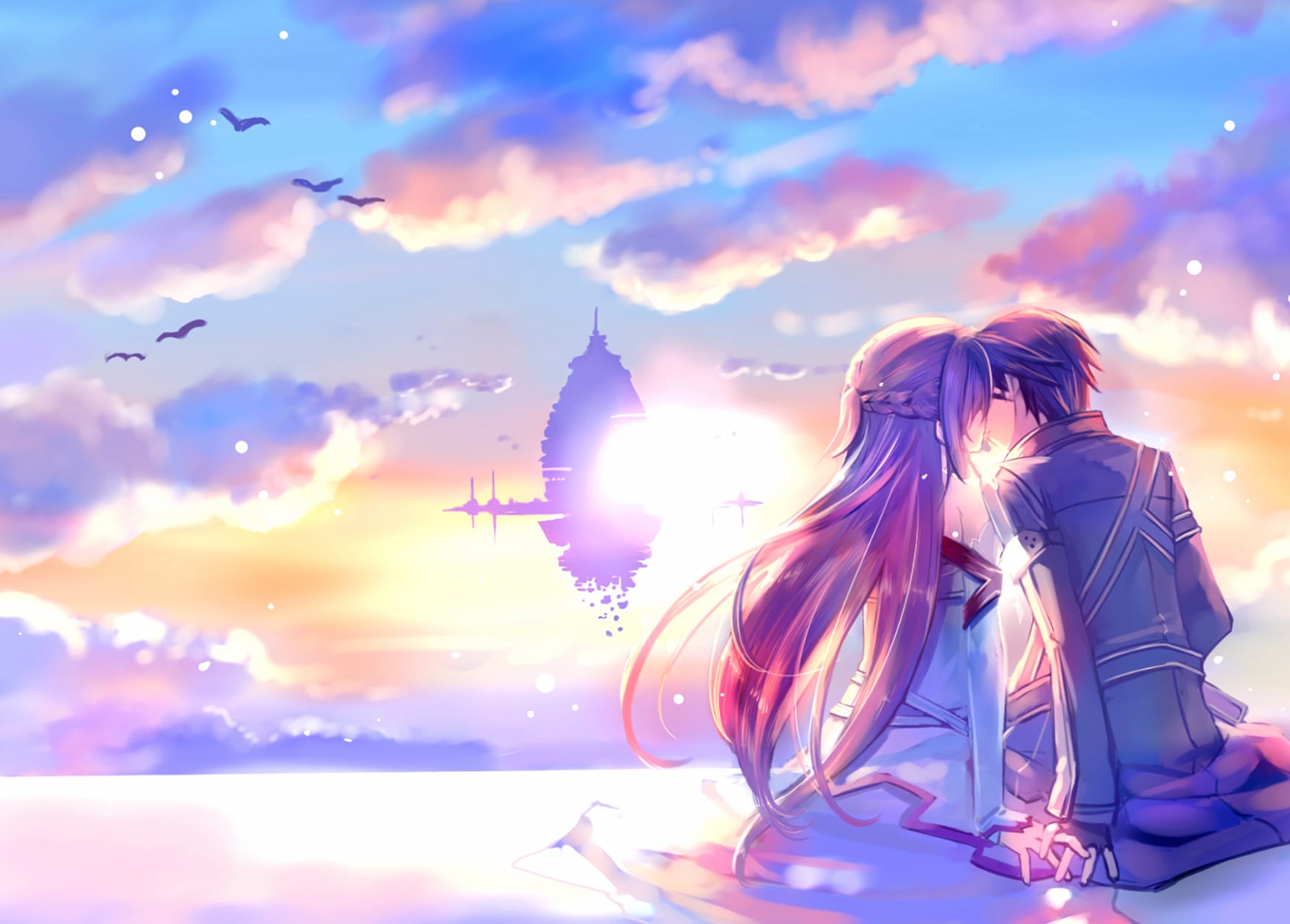 Romantic Sword Art Online Sunset - at 750 x 1334 iPhone 6 size wallpapers HD quality