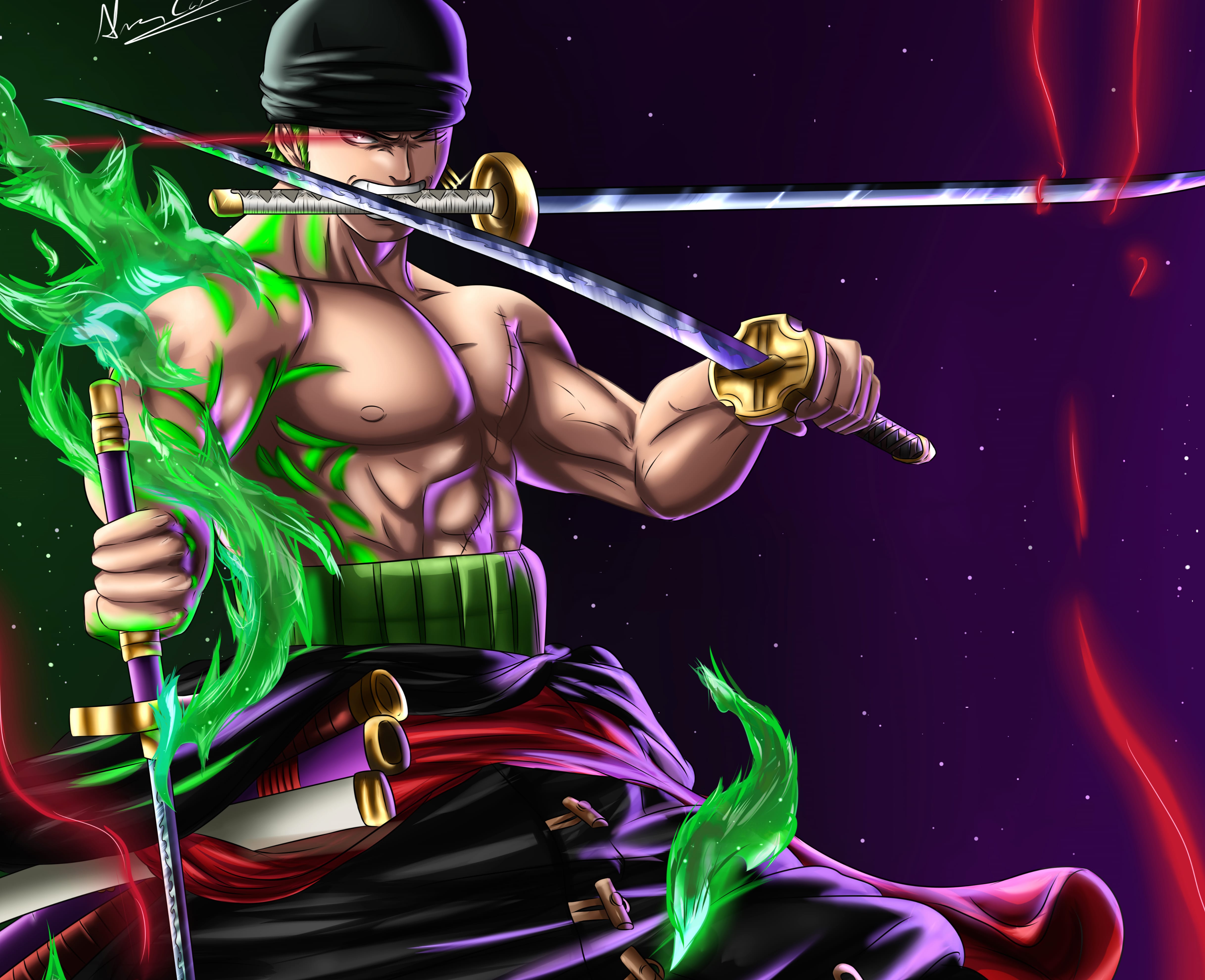 Roronoa Zoro in Action - HD Anime Wallpaper wallpapers HD quality