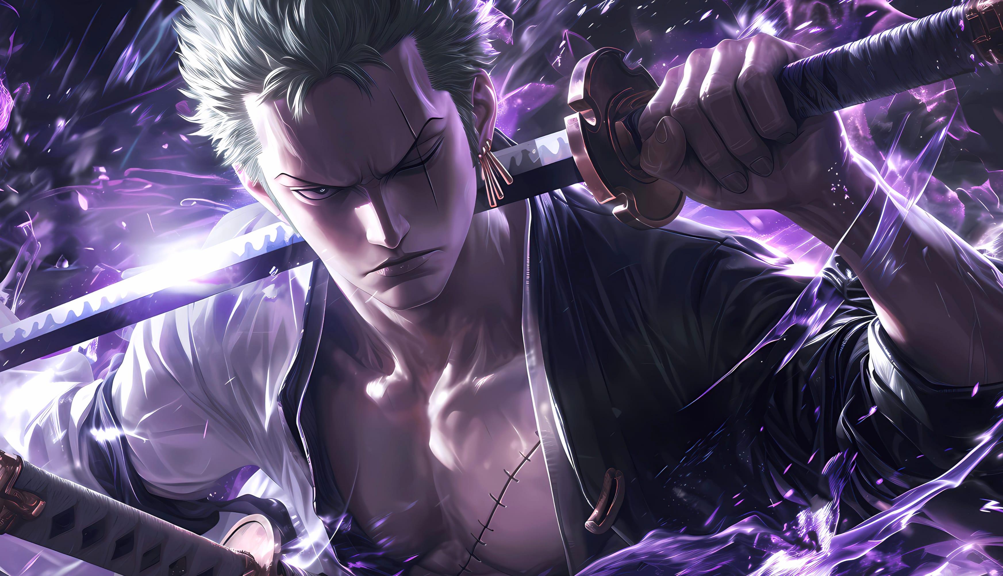 Roronoa Zoro Purple aesthetic wallpapers HD quality