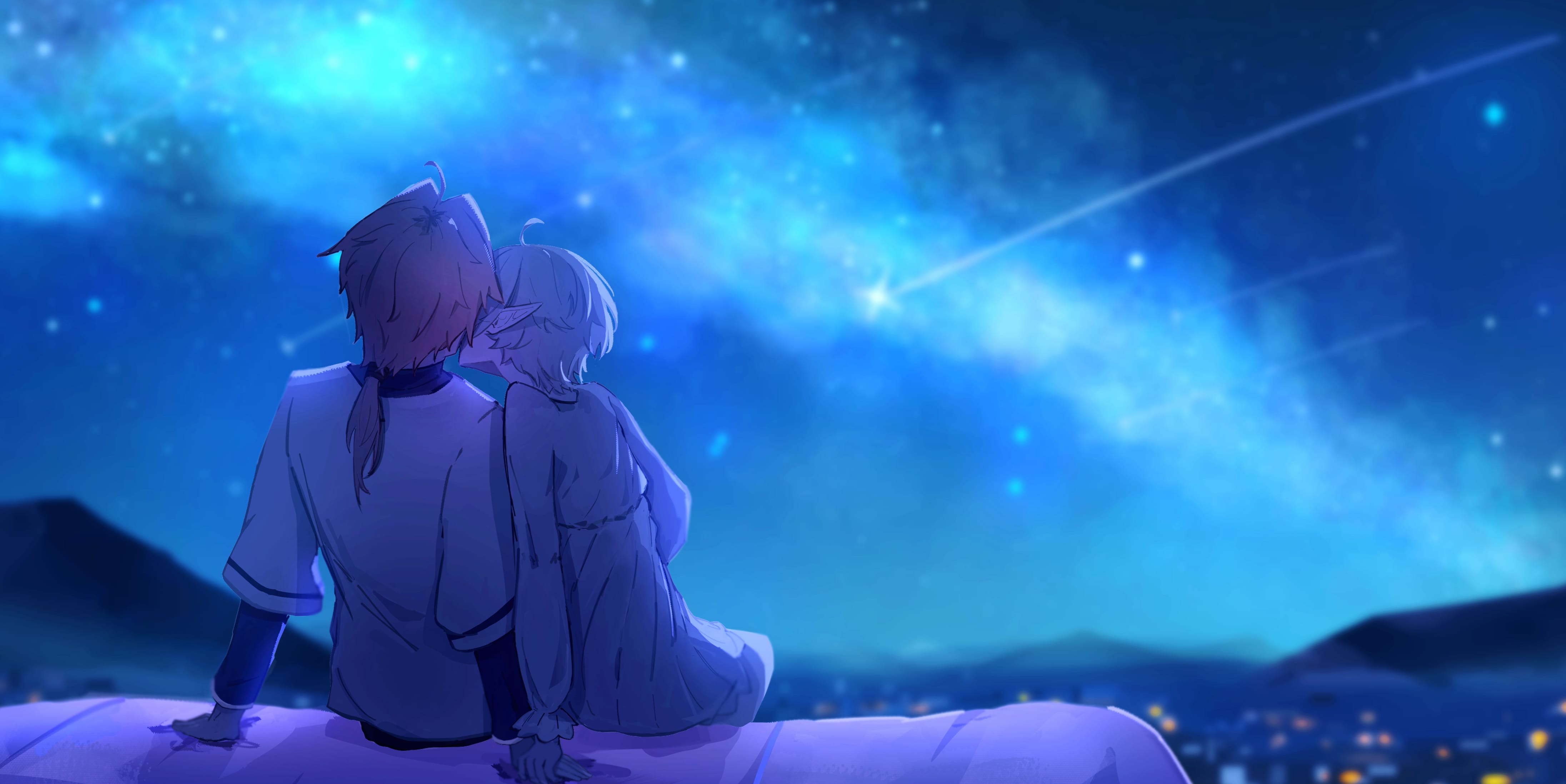 Rudeus Greyrat Sylphiette (Mushoku Tensei Jobless Reincarnation) Kiss Anime Mushoku Tensei Jobless Reincarnation wallpapers HD quality