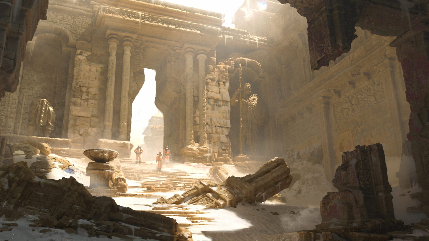 Ruin Sci Fi Exploration at 1536 x 864 HD size wallpapers HD quality