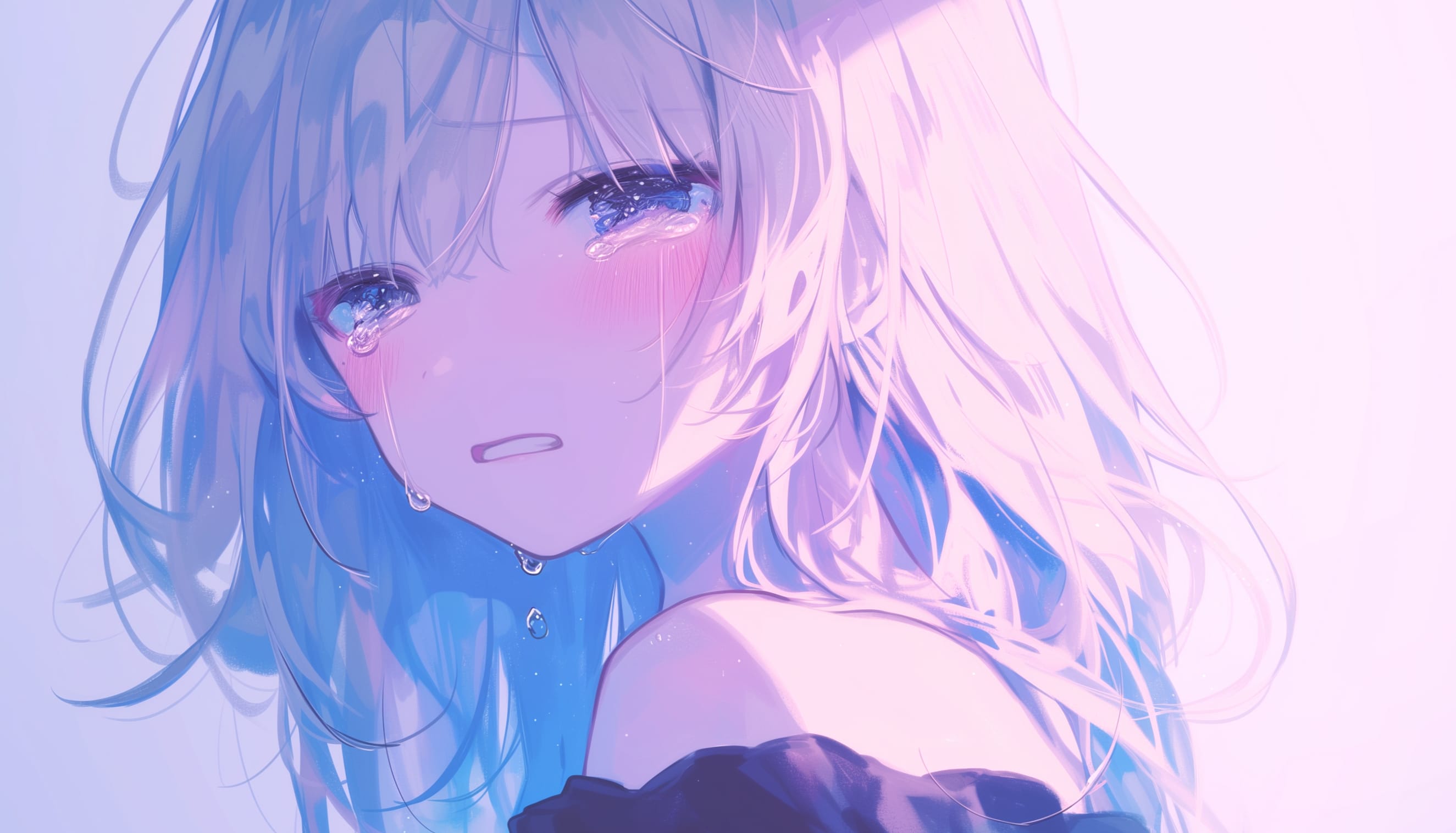 Sad Anime Girl Crying wallpapers HD quality