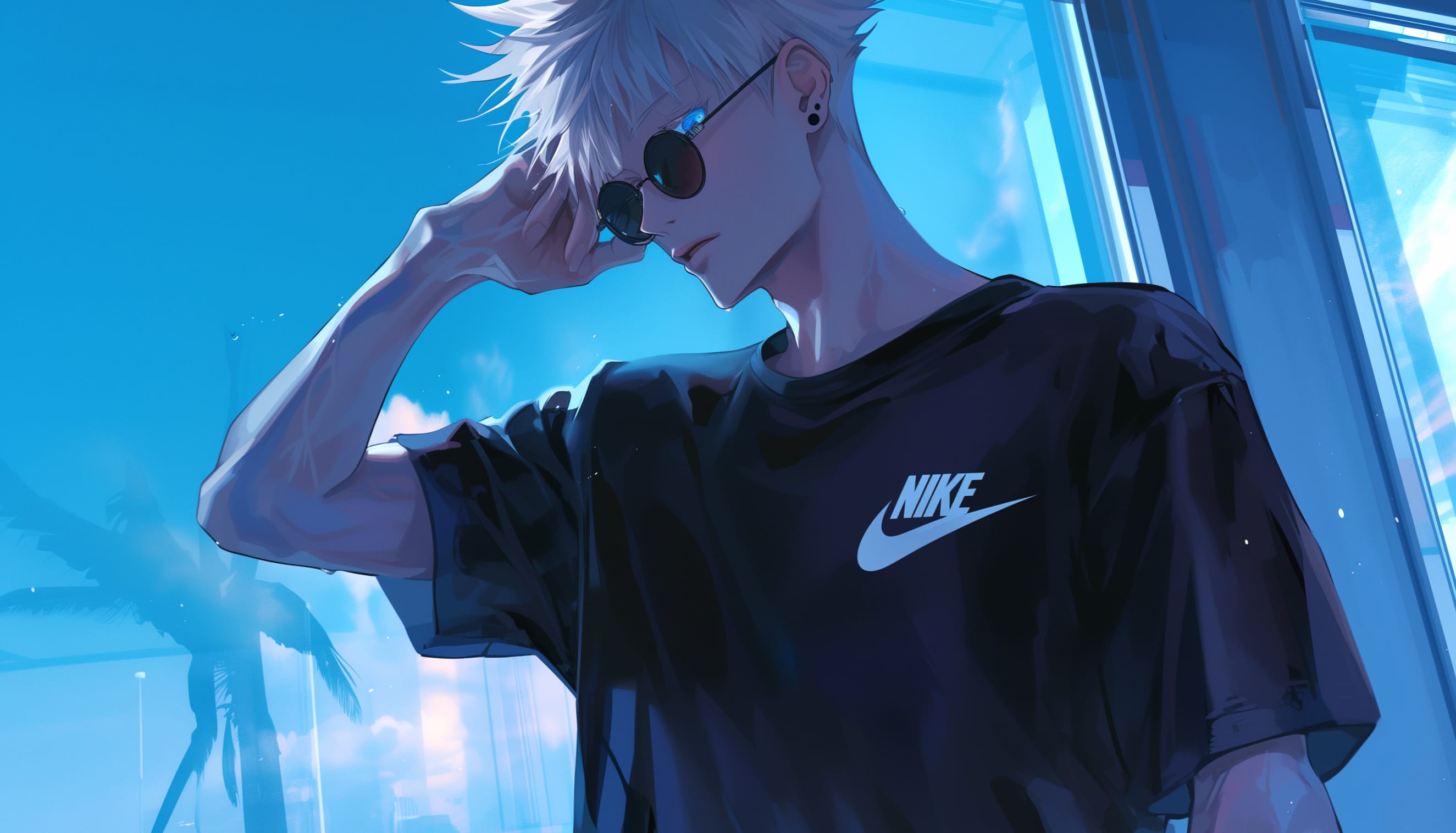 Satoru Gojo in Nike Apparel - Jujutsu Kaisen Anime wallpapers HD quality