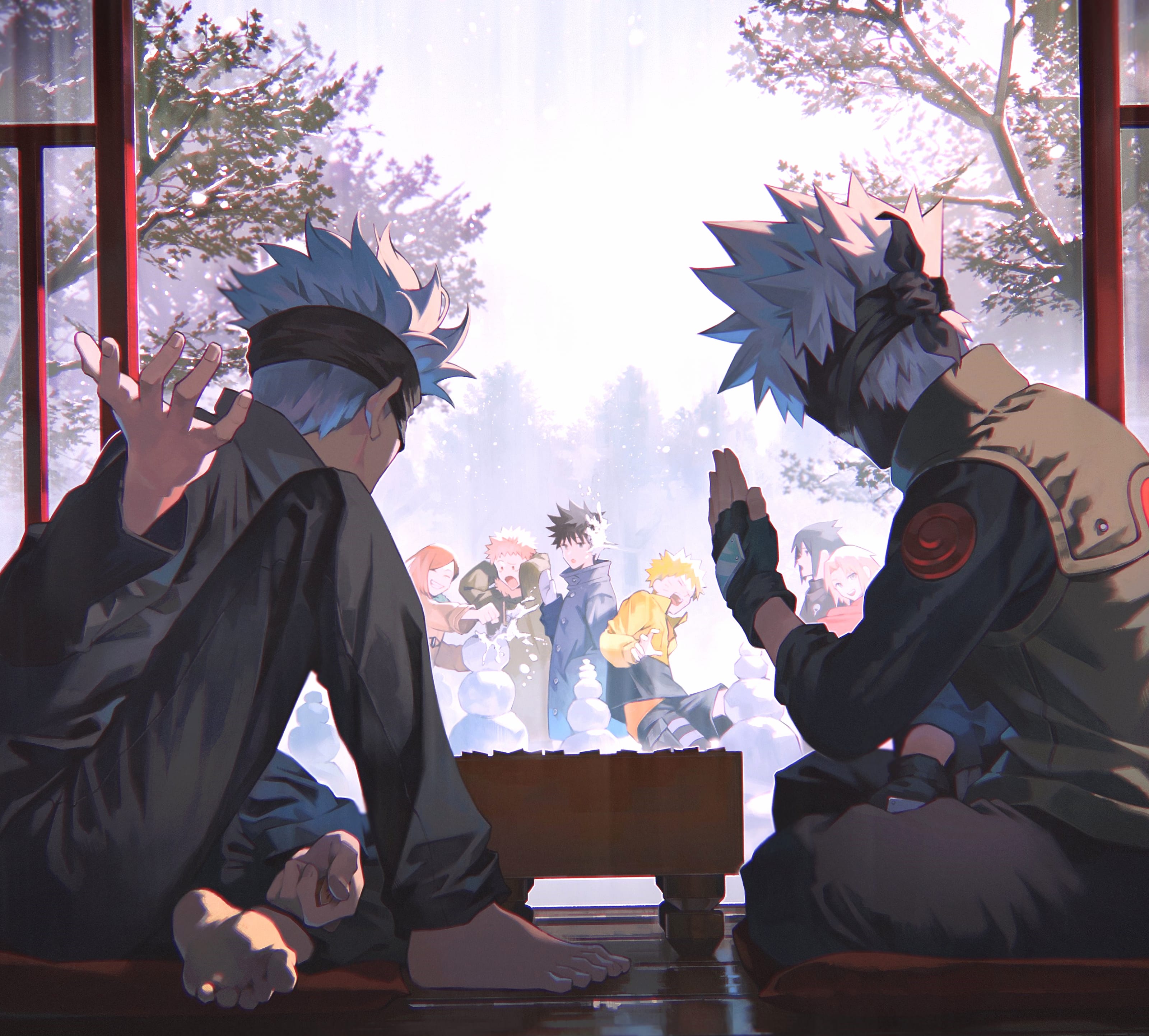 Satoru Gojo Kakashi Hatake Anime Crossover wallpapers HD quality