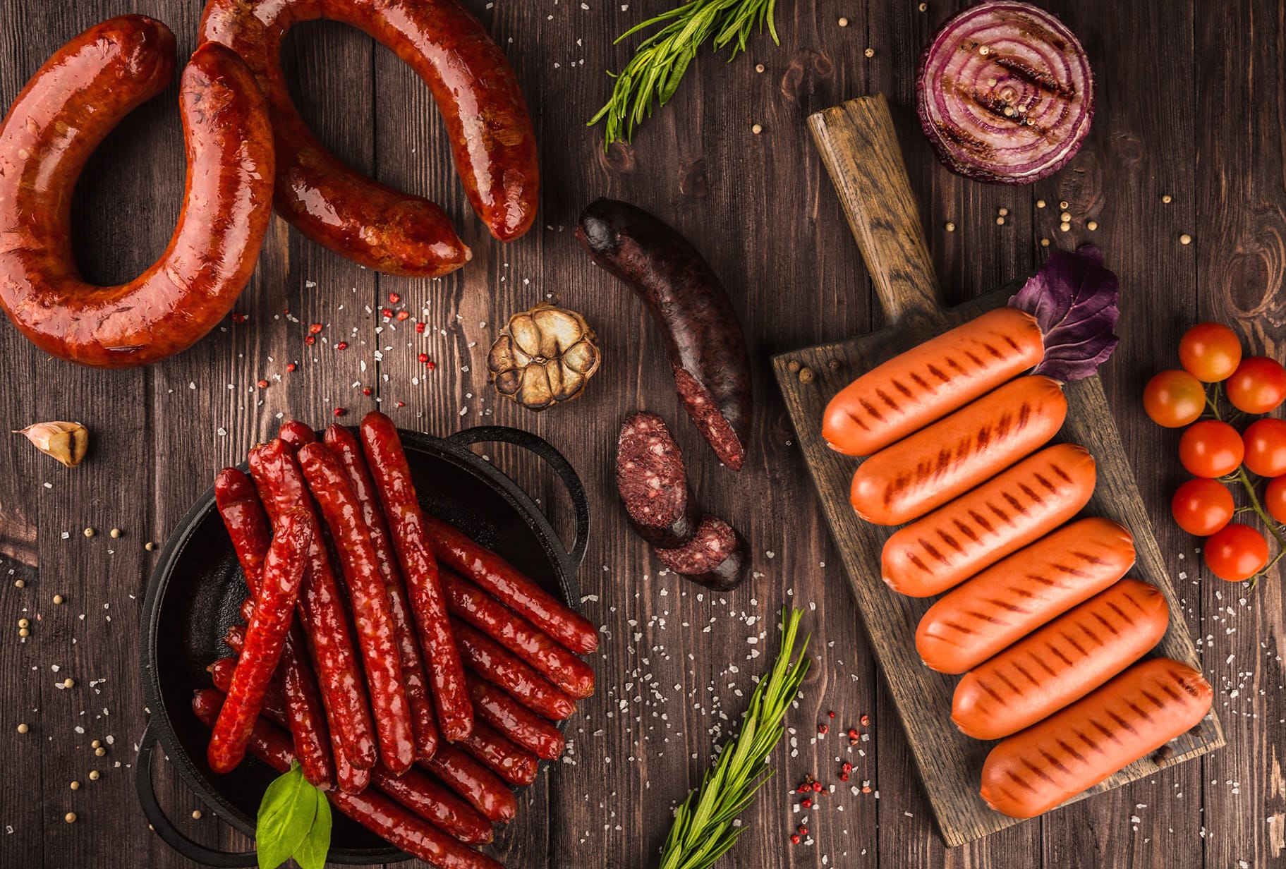 Sausage Still Life Food Meat at 1600 x 1200 size wallpapers HD quality