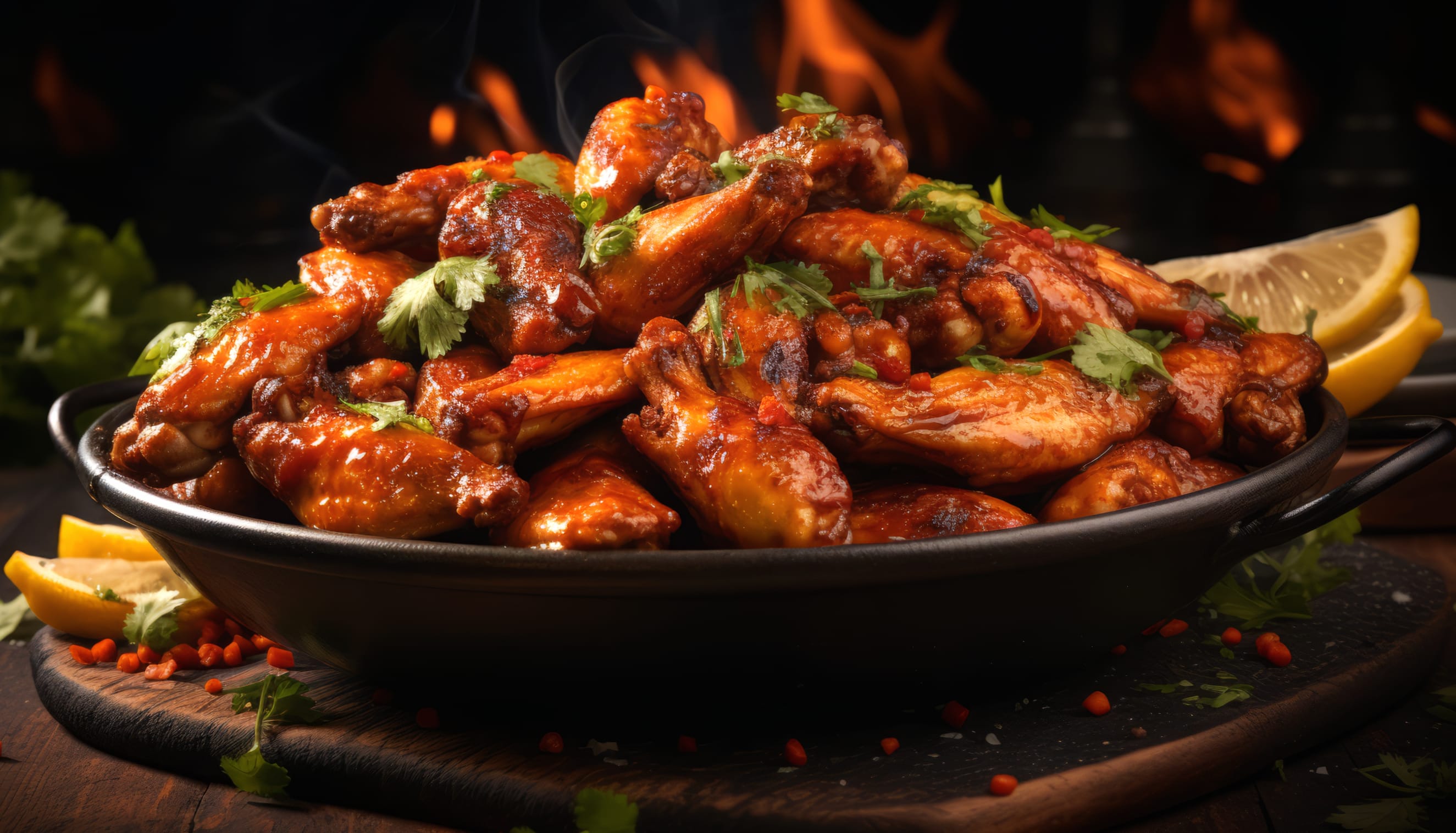 Savory Chicken Wings HD Desktop Wallpaper wallpapers HD quality