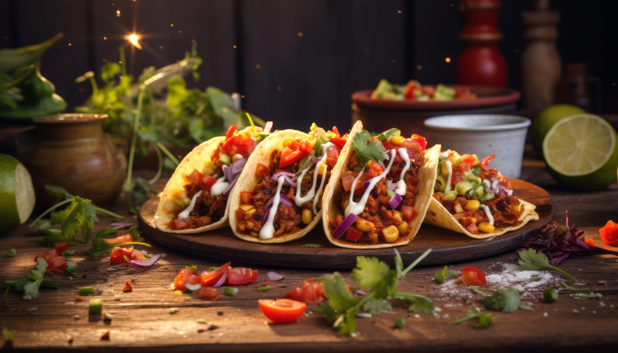 Savory Taco Feast at 1334 x 750 iPhone 7 size wallpapers HD quality