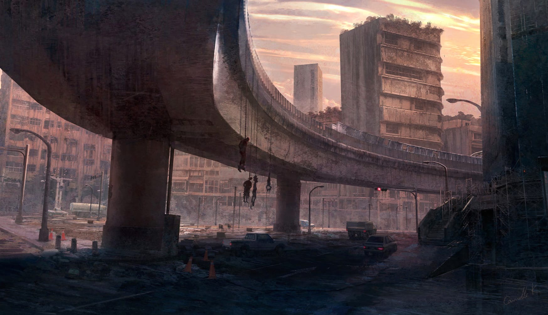 Sci-Fi City Post-Apocalyptic Horizon wallpapers HD quality