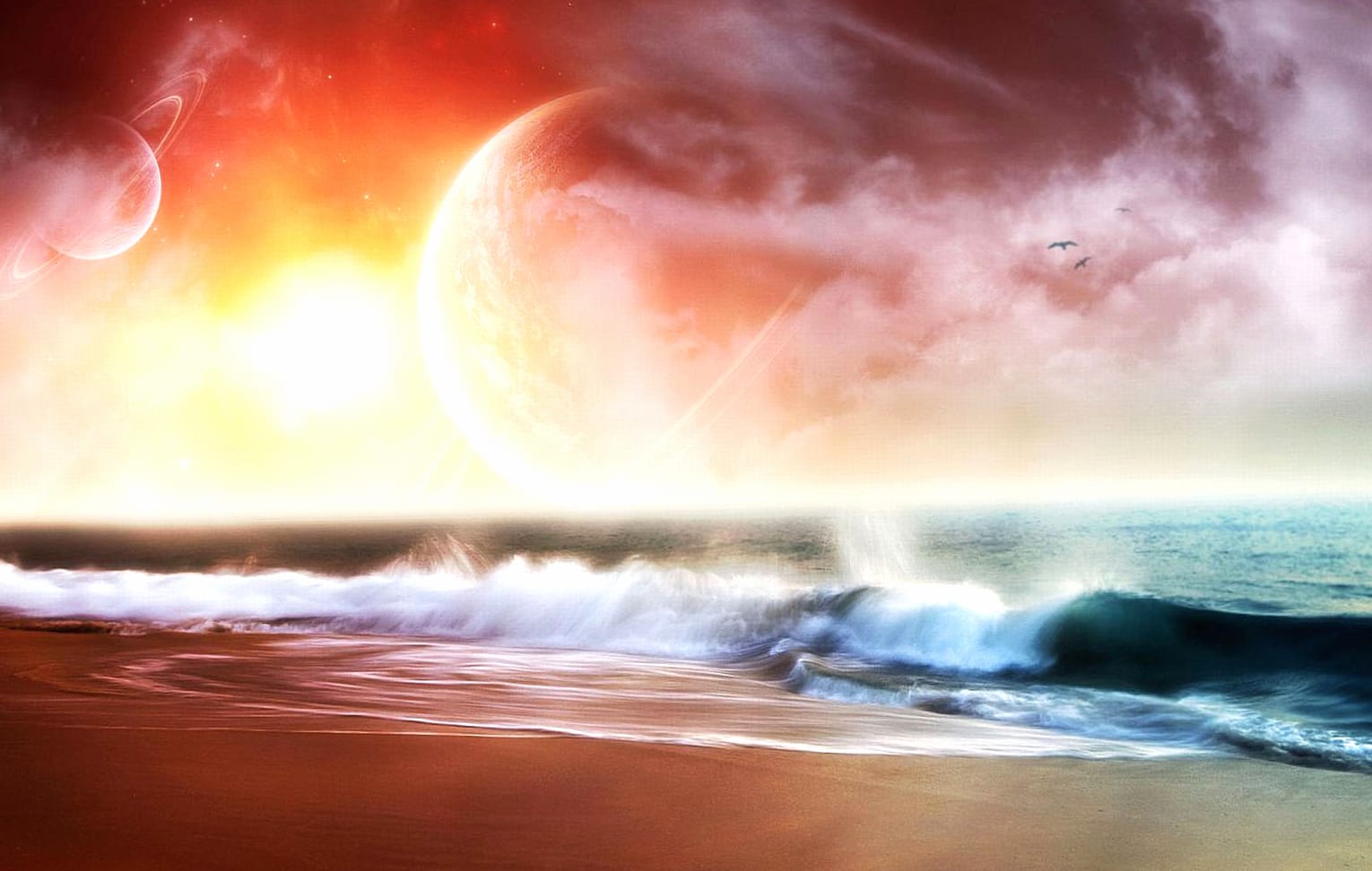 Sci-Fi Cosmic Seaside wallpapers HD quality