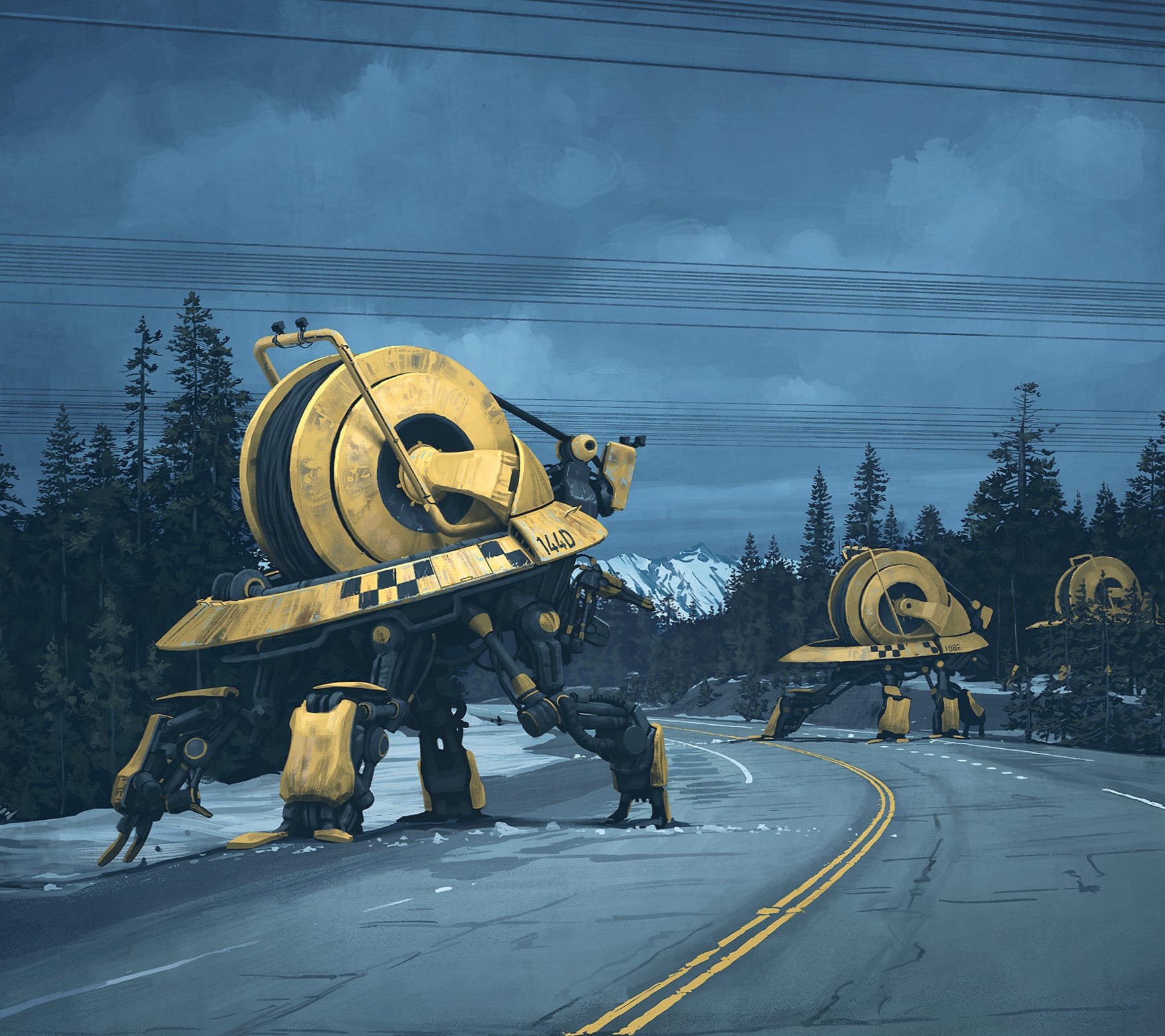 Sci-Fi Futuristic Road Robot - wallpapers HD quality