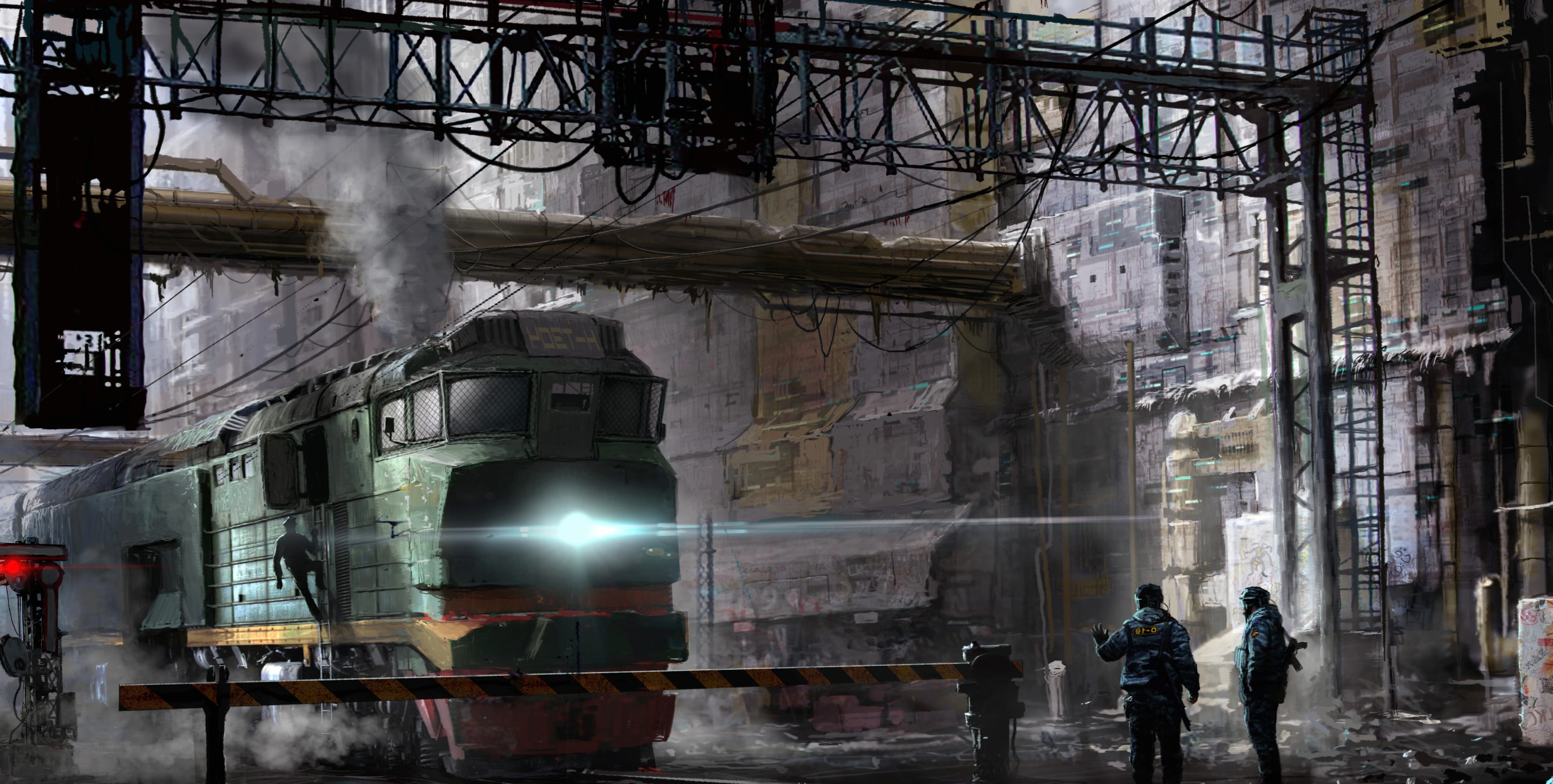 Sci-Fi Train Adventure - at 1366 x 768 HD size wallpapers HD quality