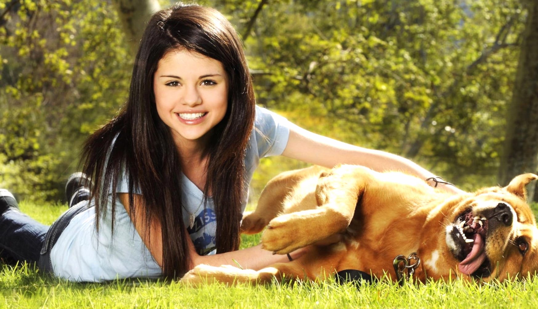 Selena Gomez Joyful Moments with Music and Pets wallpapers HD quality