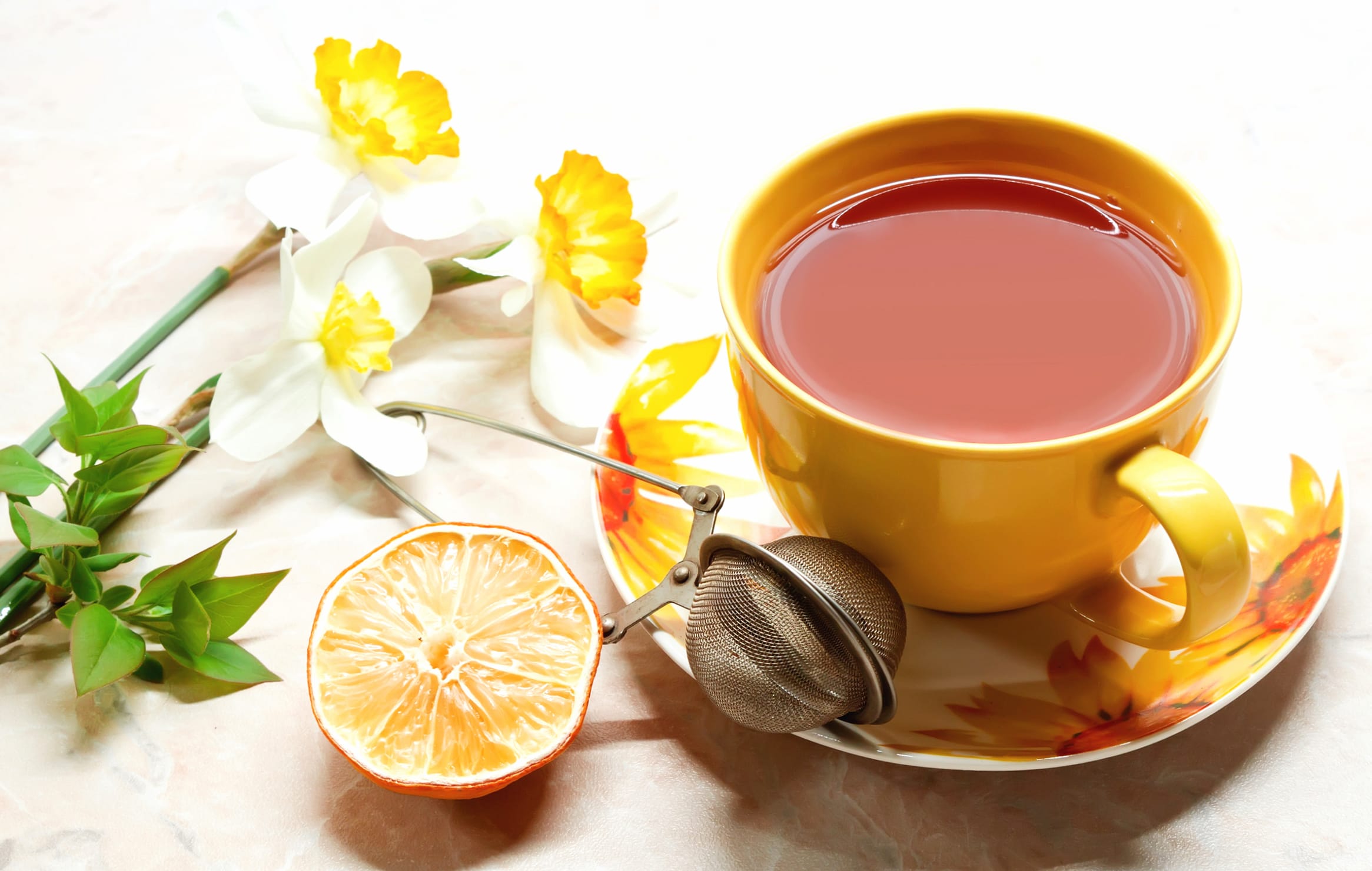 Serene Tea Still Life - at 2048 x 2048 iPad size wallpapers HD quality