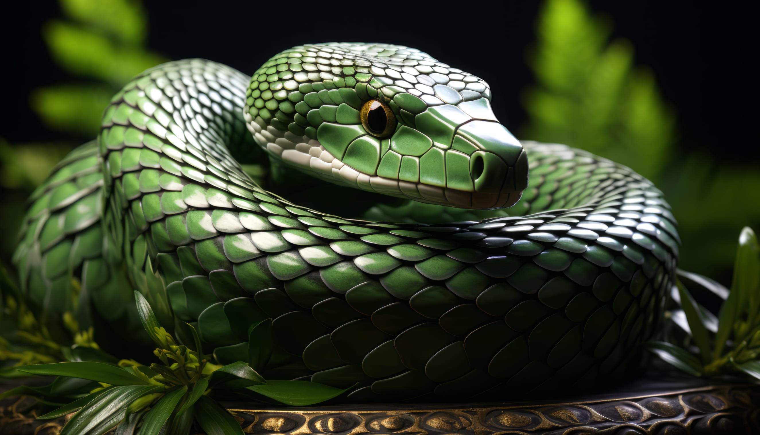 Serpentine Elegance AI-Created Snake wallpapers HD quality