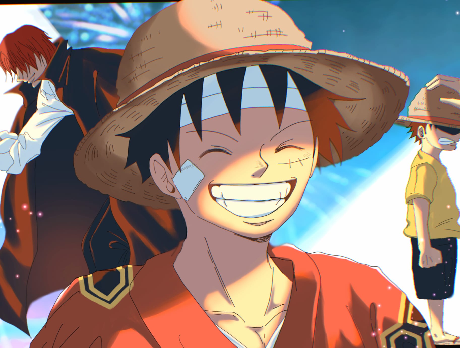 Shanks (One Piece) Monkey D. Luffy Anime One Piece Straw Hat at 1600 x 1200 size wallpapers HD quality