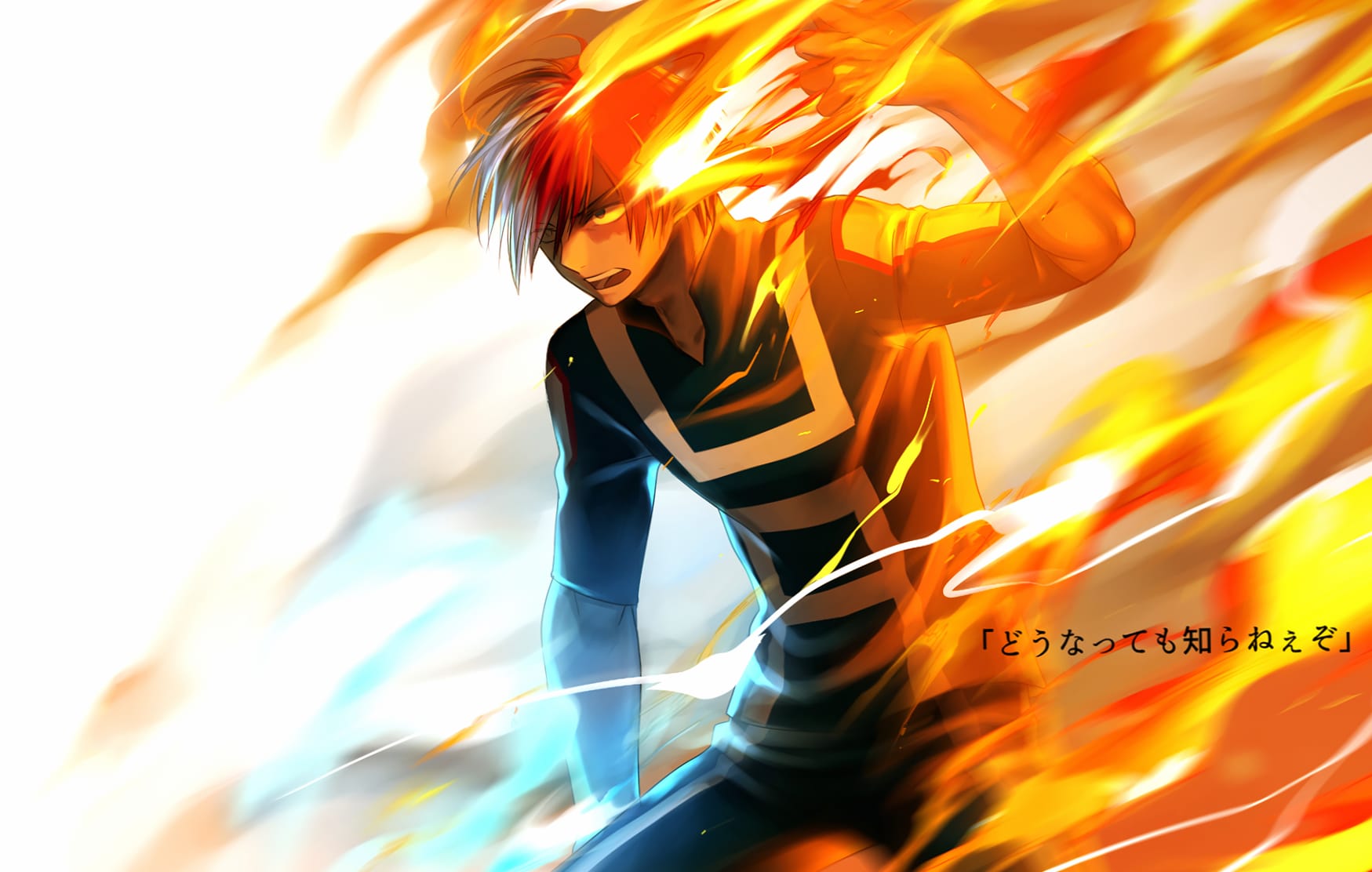 Shoto Todoroki Harnessing Fire and Ice - at 1152 x 864 size wallpapers HD quality