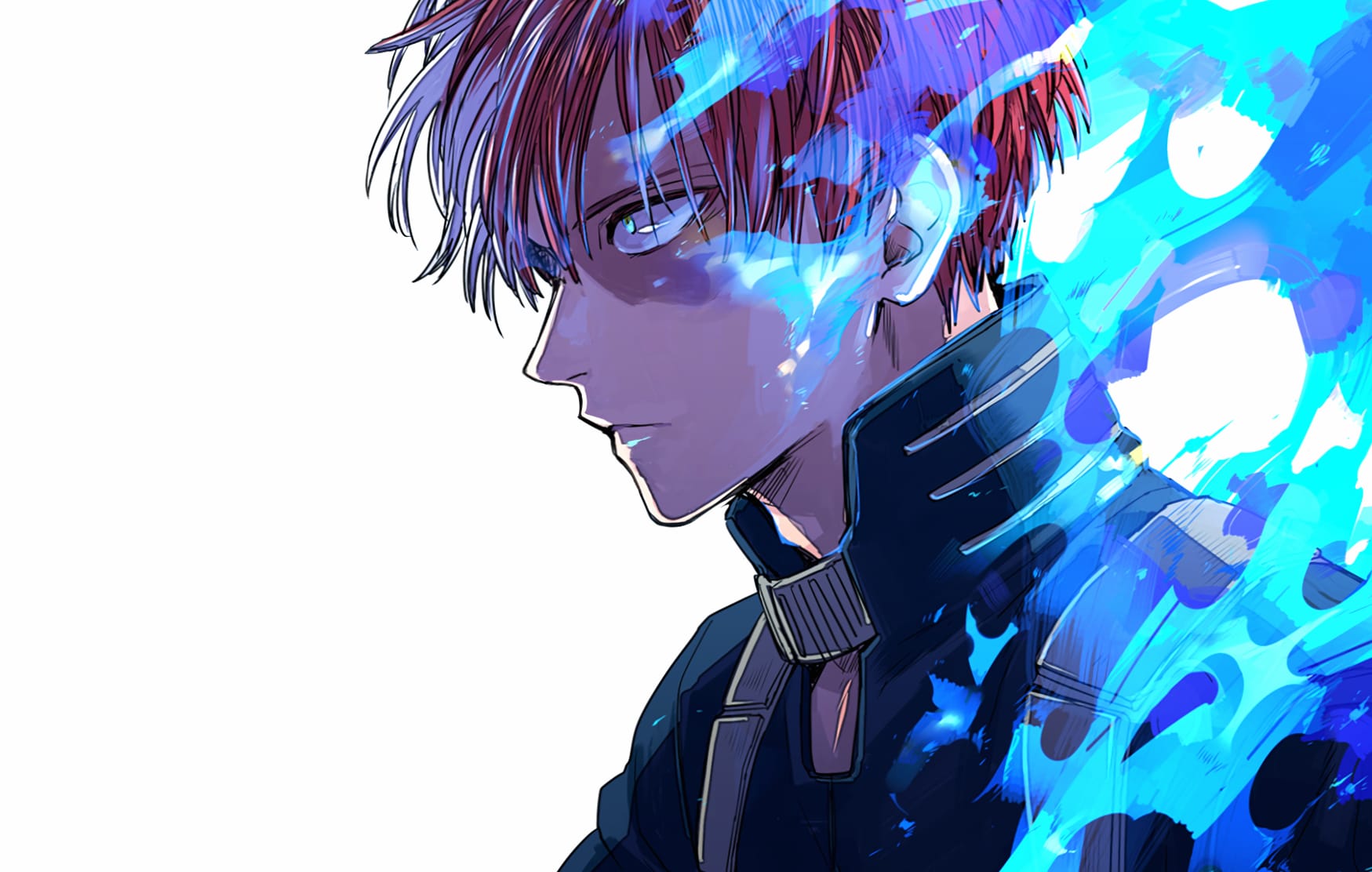 Shoto Todoroki Ice and Fire Hero Vibes wallpapers HD quality