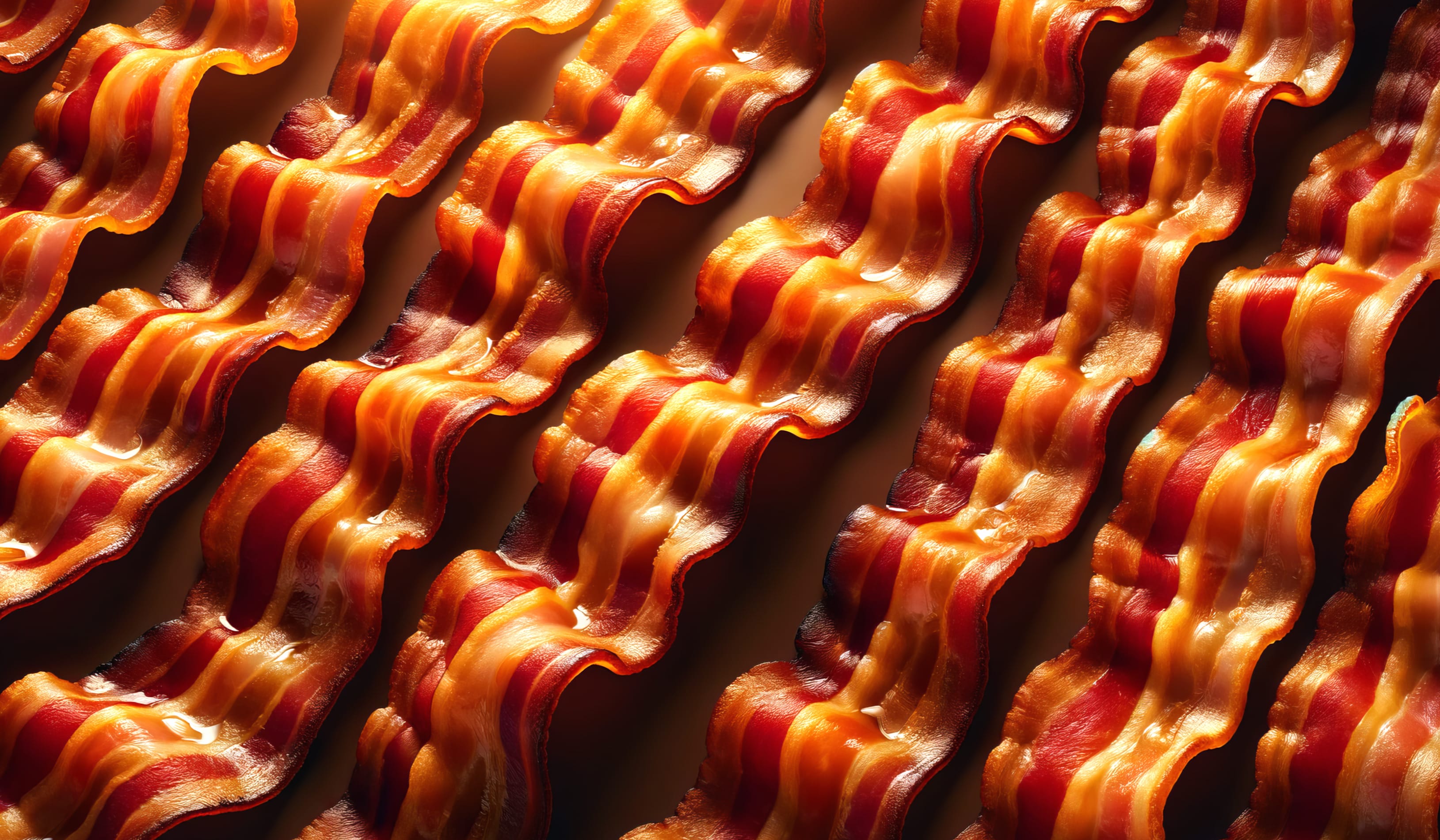 Sizzling Bacon Crispy Texture Background wallpapers HD quality