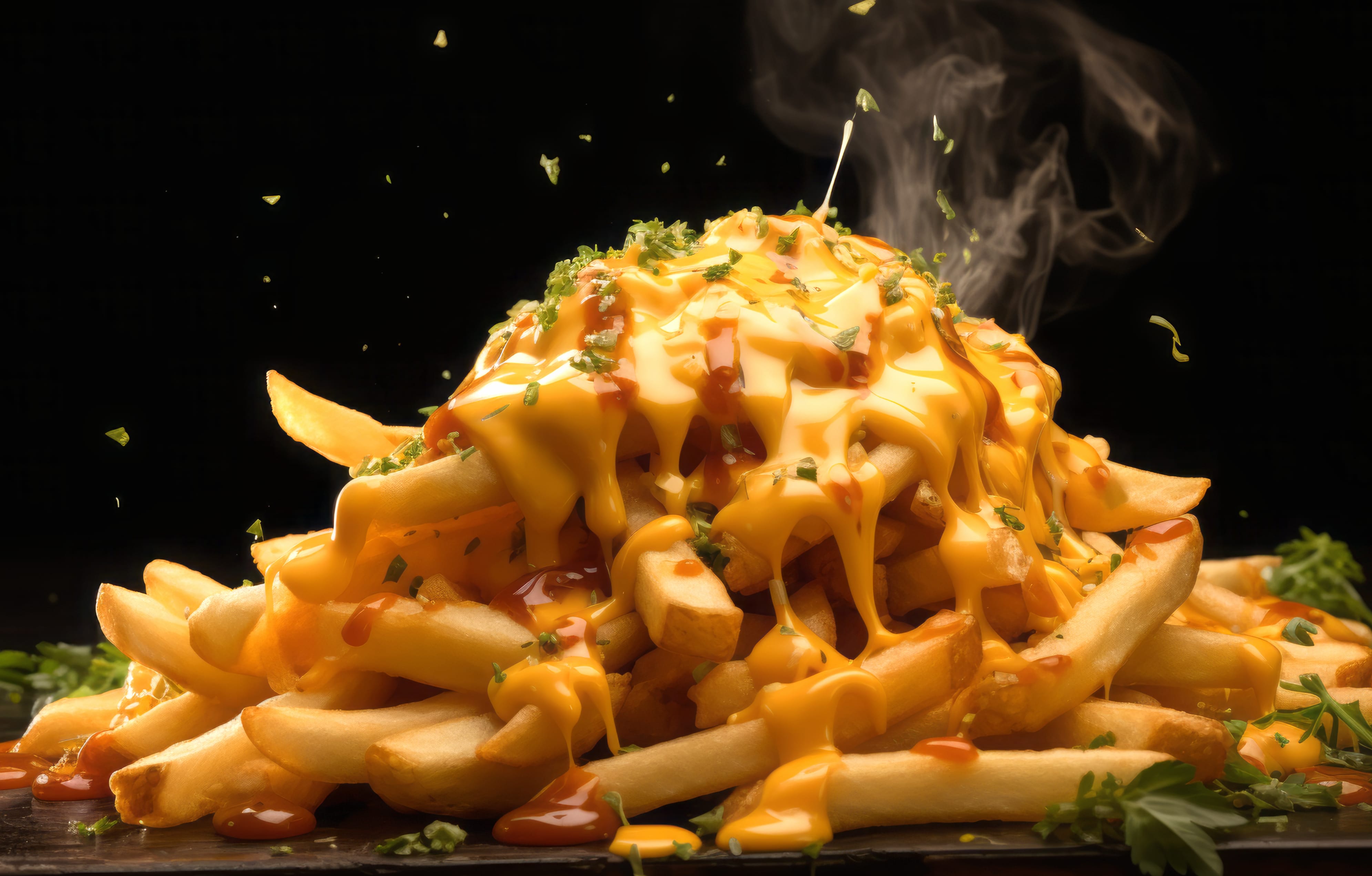 Sizzling Cheese Fries wallpapers HD quality