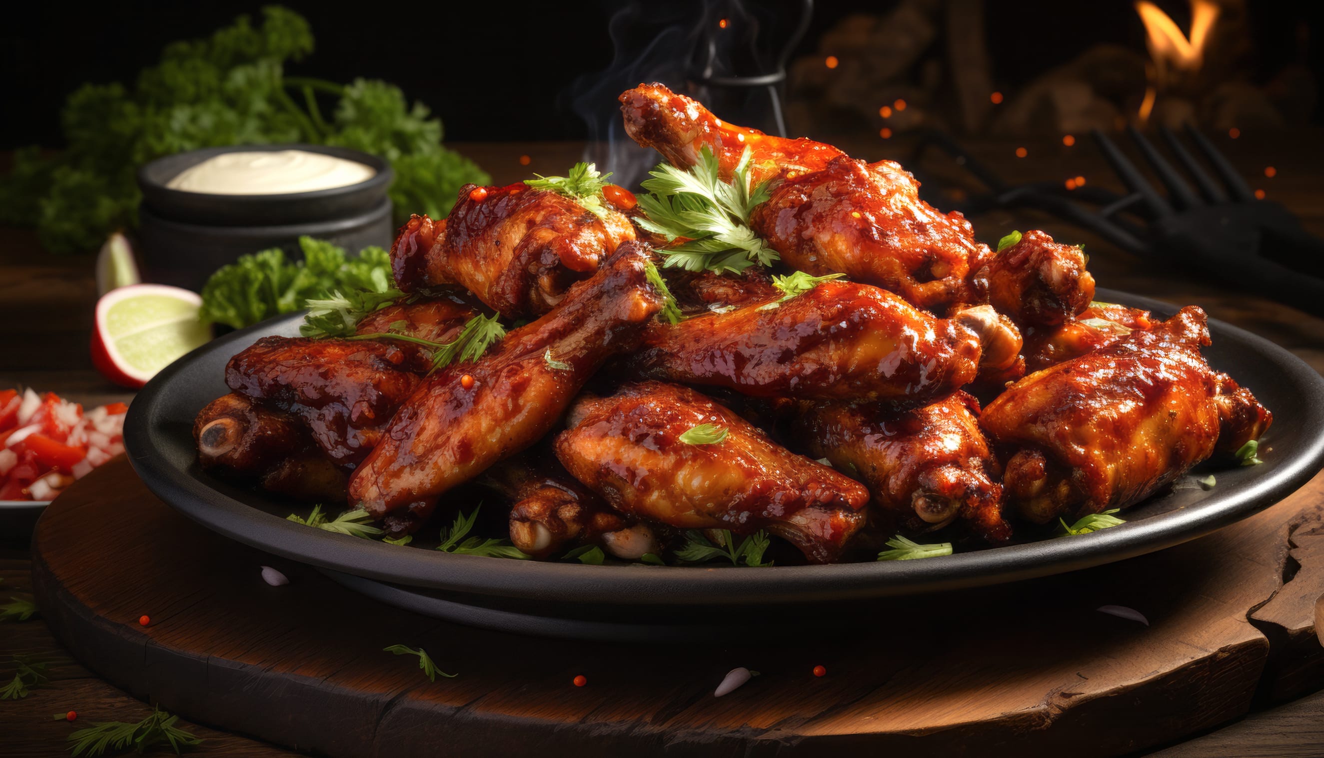 Sizzling Chicken Wings wallpapers HD quality