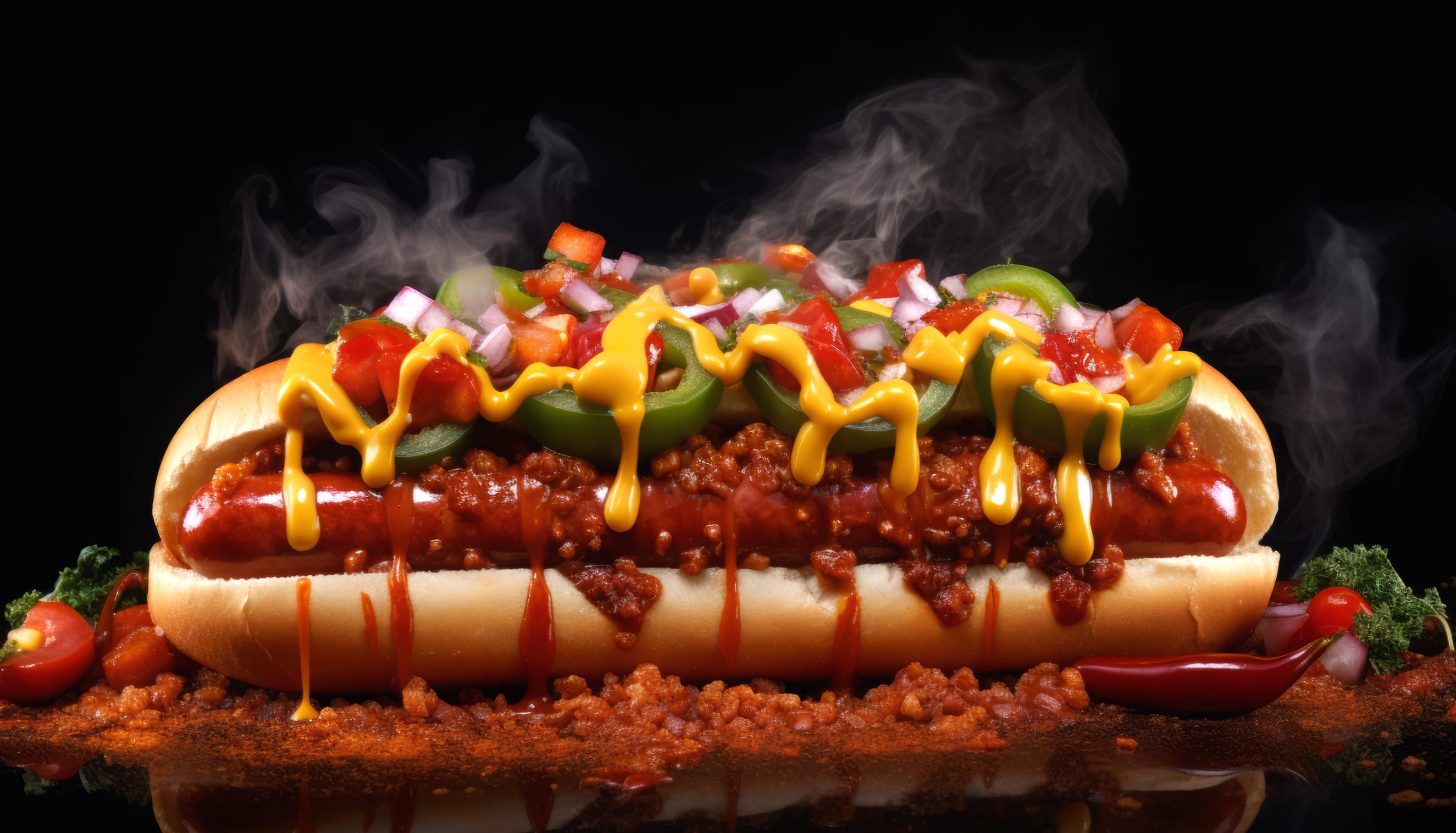 Sizzling Chili Hot Dog wallpapers HD quality