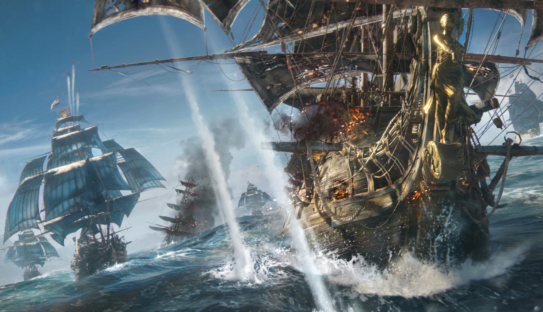 Skull and Bones Game Pirate Ship at 1600 x 1200 size wallpapers HD quality