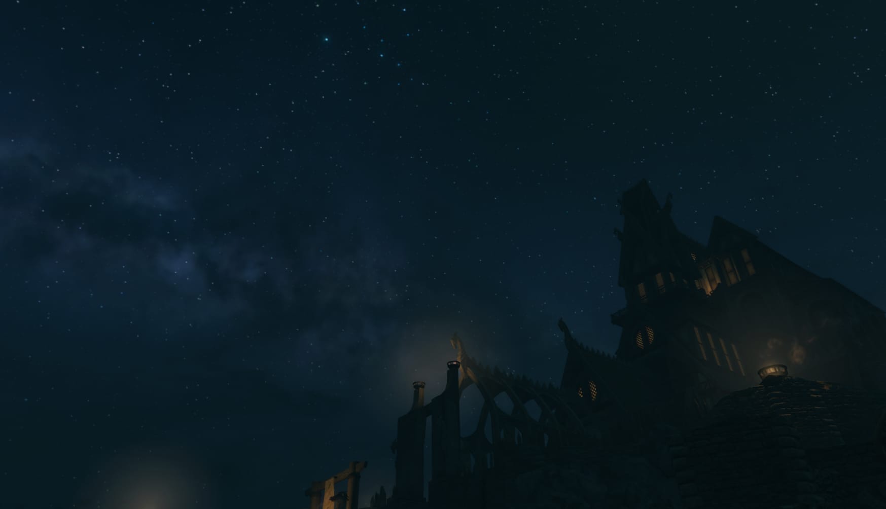 Skyrim - Sea of Stars Above wallpapers HD quality