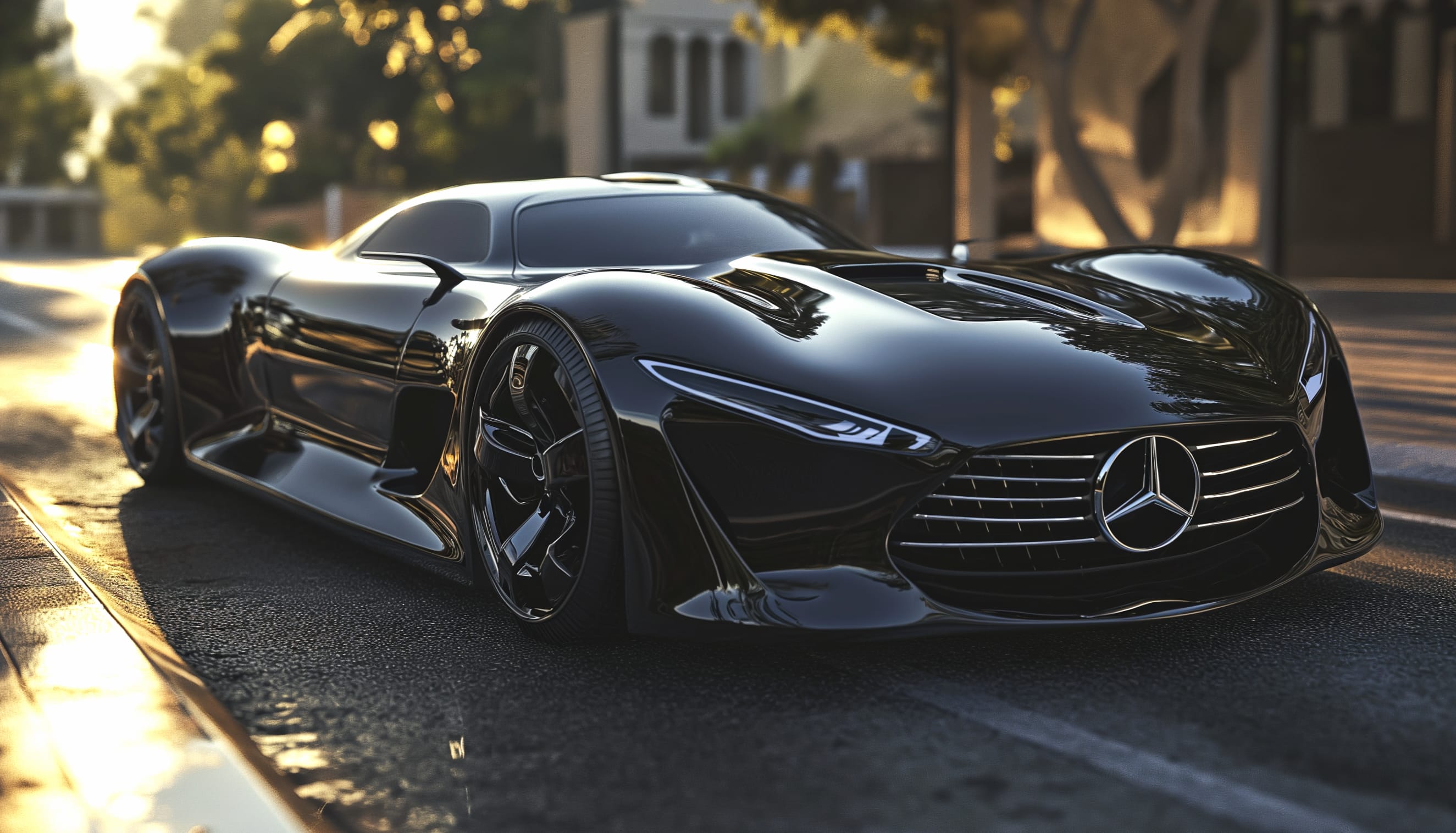 Sleek Mercedes-Benz - Majestic Car Backgrounds at 2048 x 2048 iPad size wallpapers HD quality